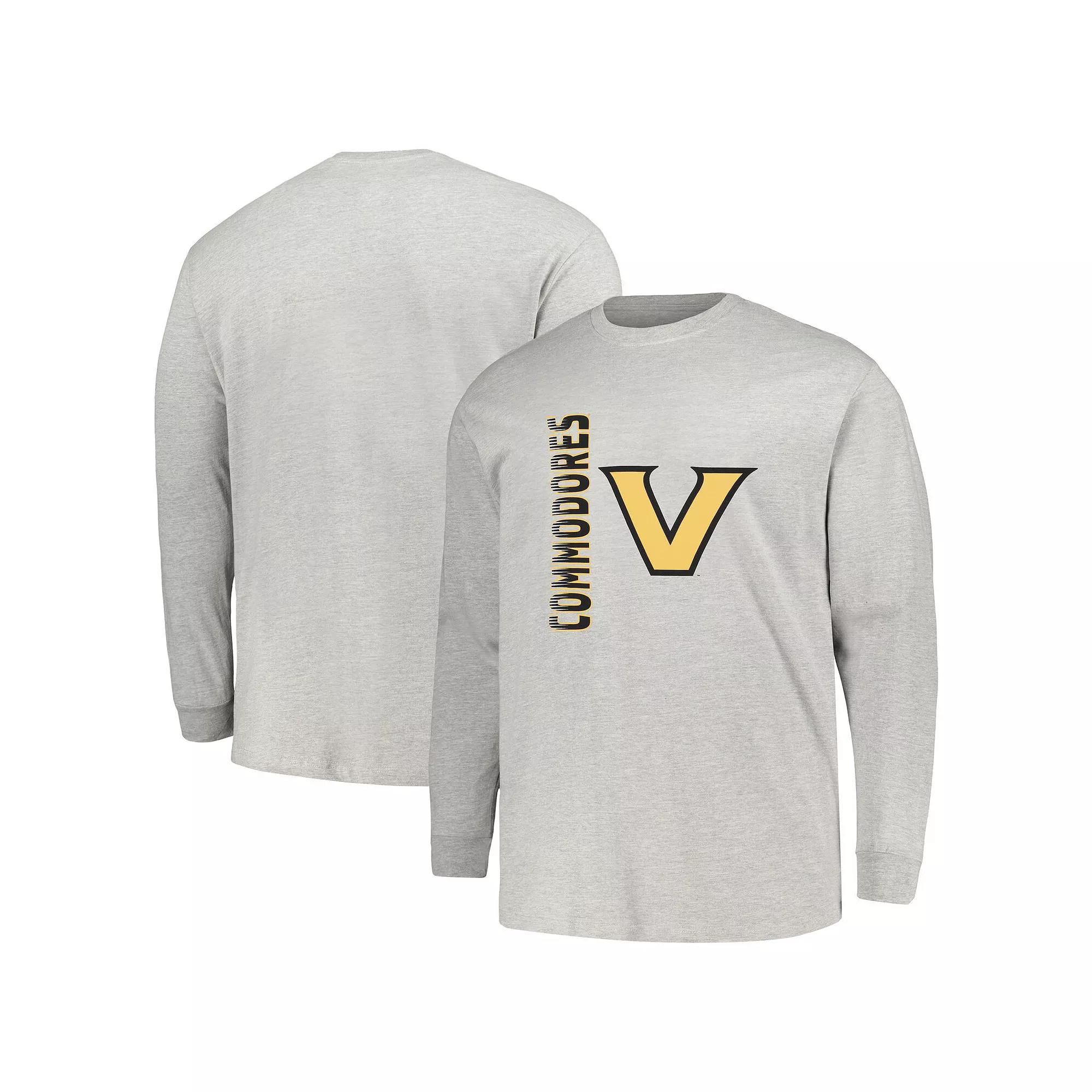 Men's Profile Gray Vanderbilt Commodores Big & Tall Mascot Long Sleeve T-Shirt,  Product Image