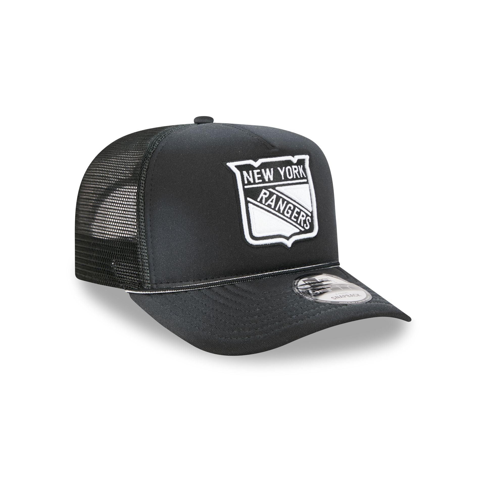 Chicago Blackhawks Washed Black 9FIFTY A-Frame Trucker Hat Male Product Image
