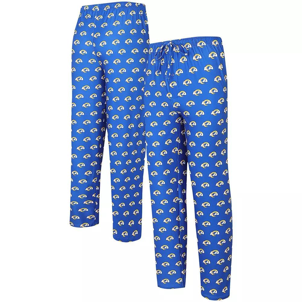 Men's Concepts Sport Royal Los Angeles Rams Gauge Allover Print Knit Pants,  Product Image