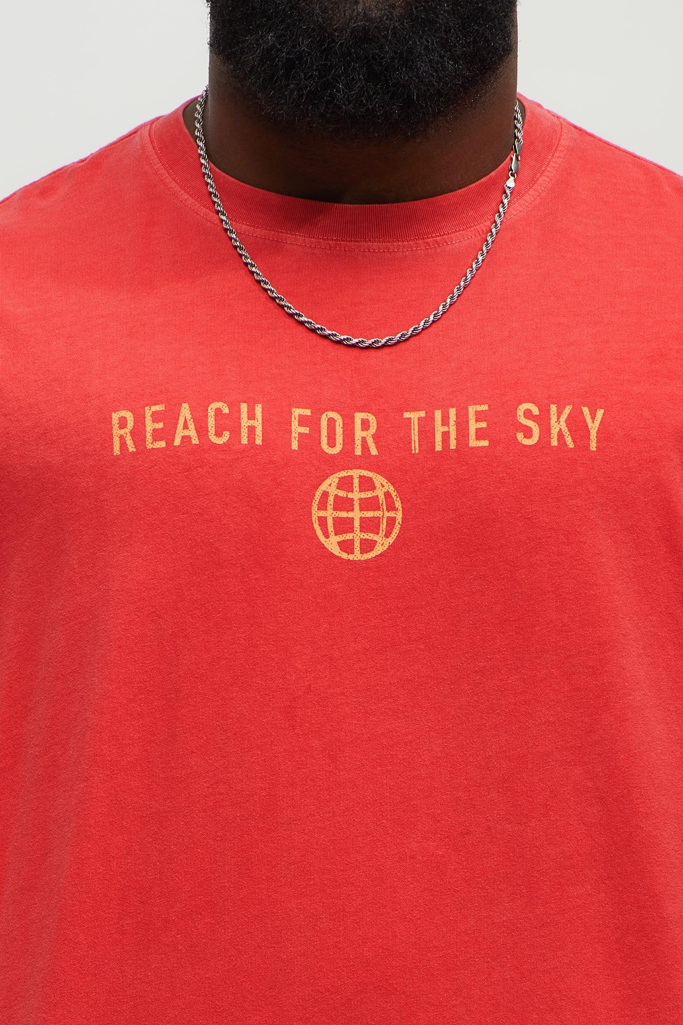 Reach For The Sky Oversized Short Sleeve Tee - Coral Product Image