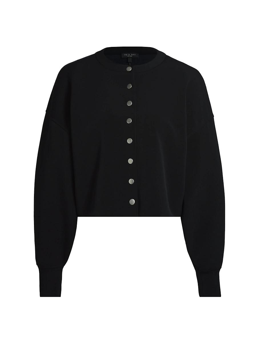 Womens Abby Scuba Crewneck Cardigan Product Image