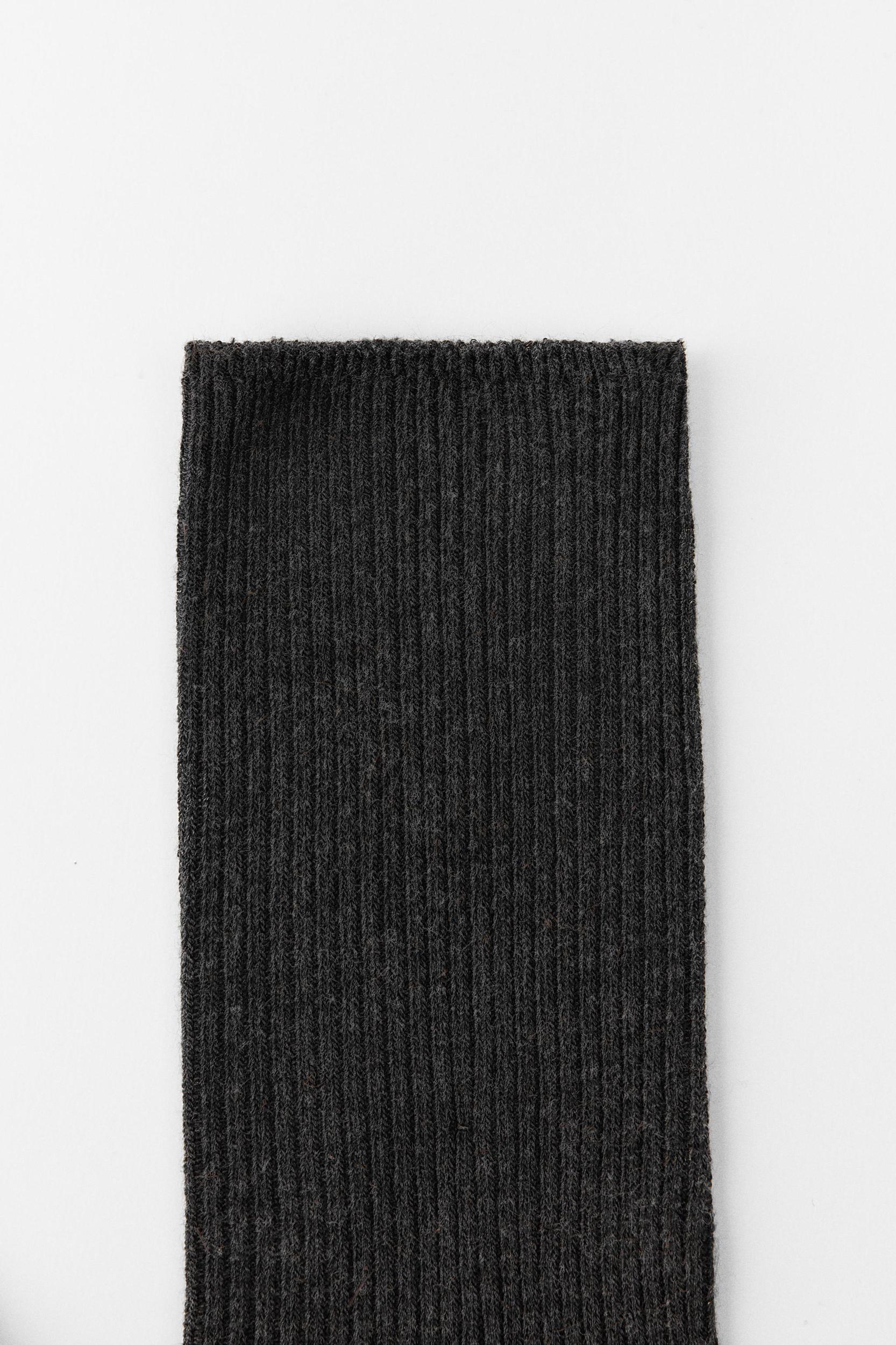 METALLIC THREAD RIBBED SOCKS Product Image