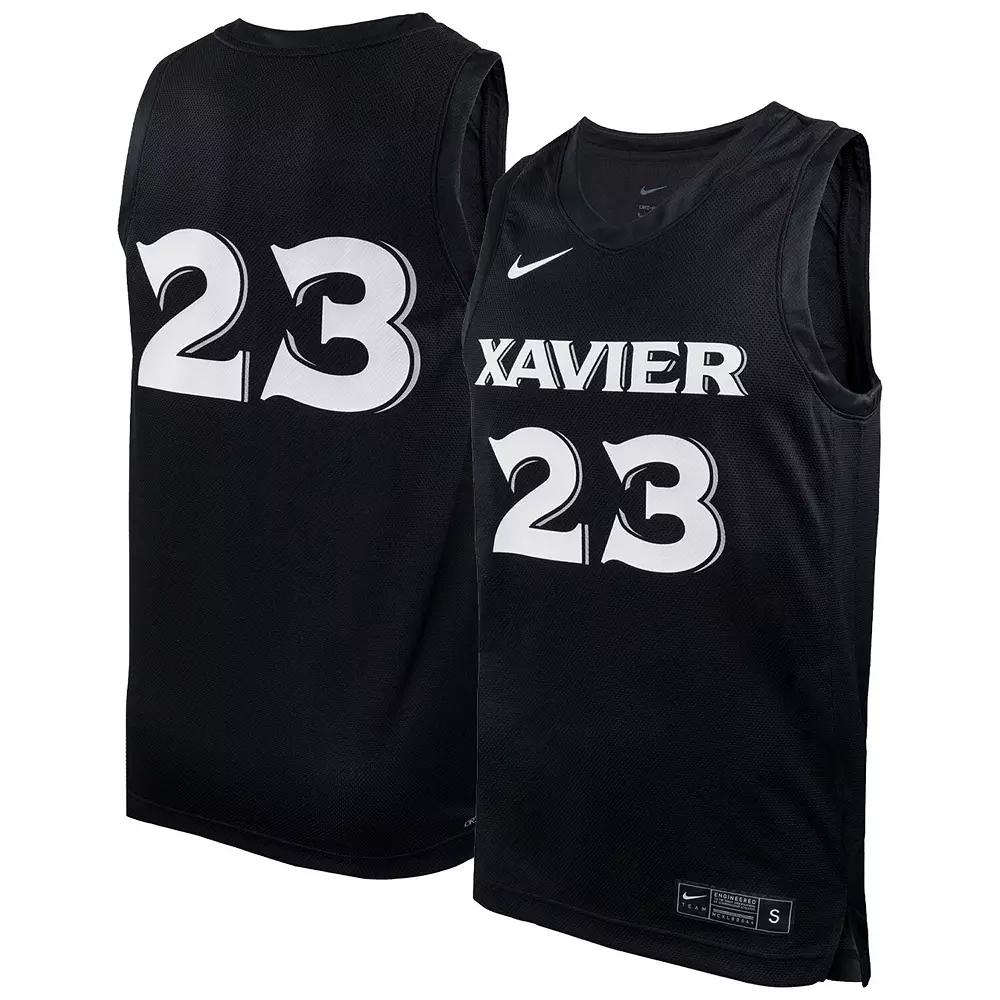 Men's Nike #23 Black Xavier Musketeers Replica Basketball Jersey,  Product Image