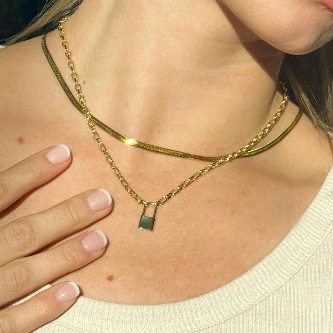 Keep Me Lock Necklace Product Image