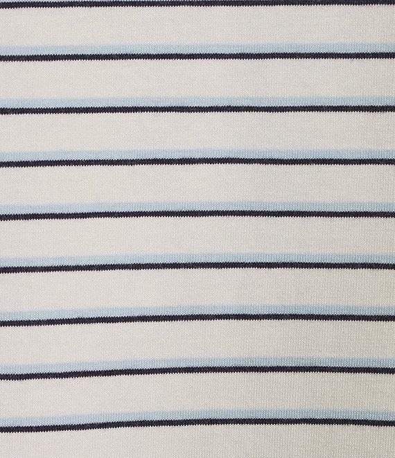 Cremieux Blue Label Stripe Interlock Short Sleeve Polo Shirt Product Image