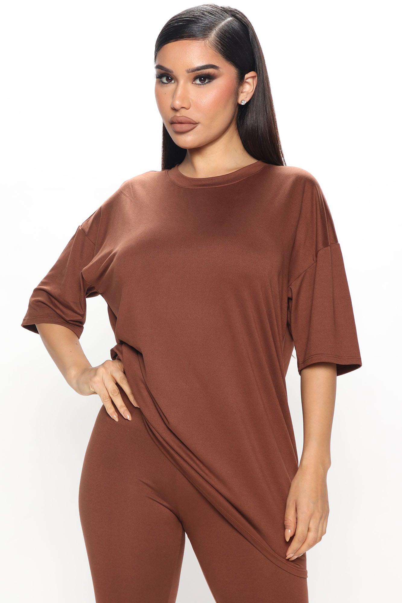 Weekend Vibes Legging Set - Brown Product Image