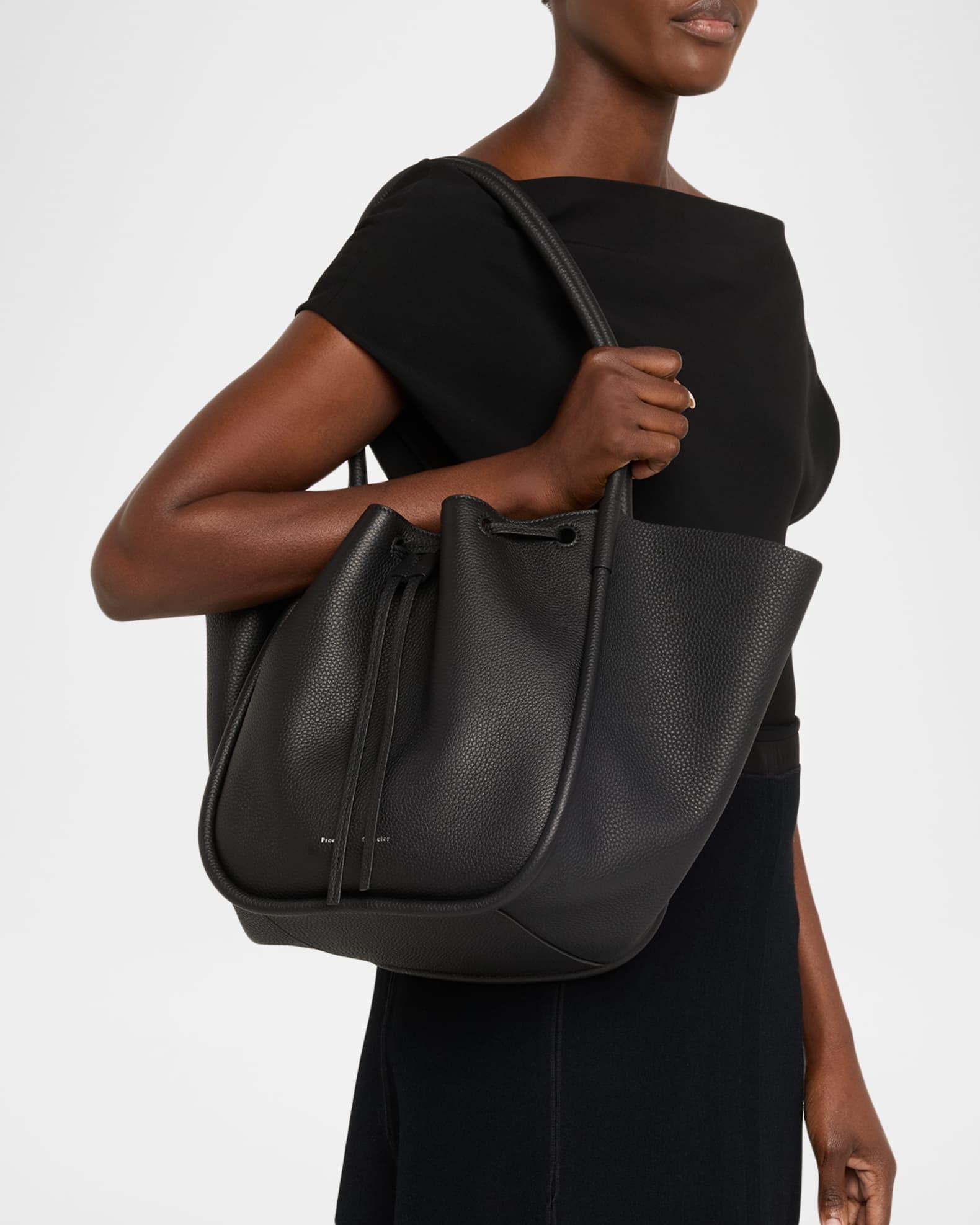 Large Ruched Pebbled Calfskin Tote Bag Product Image