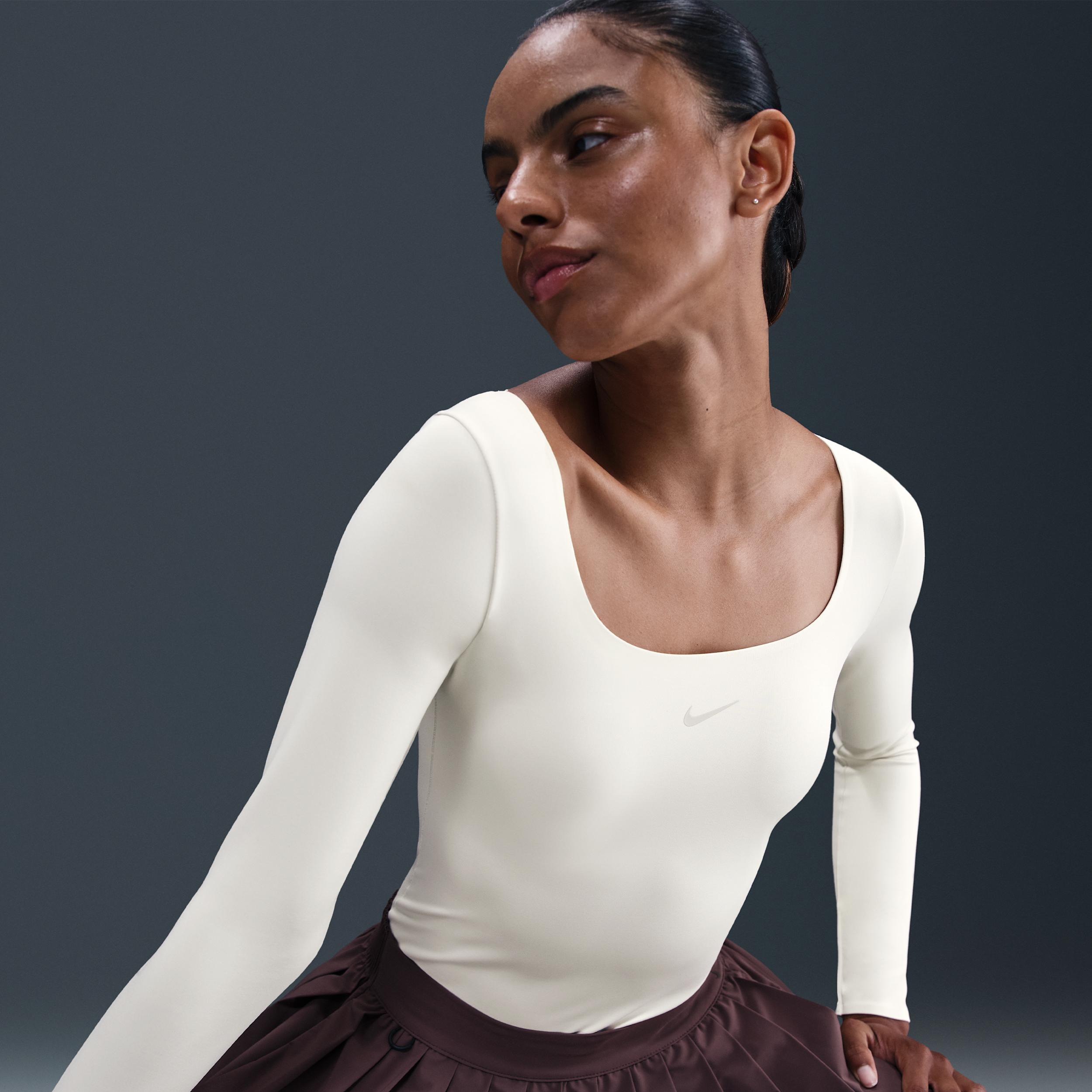 Nike Womens Form Long-Sleeve Bodysuit | HQ8296-104 Product Image