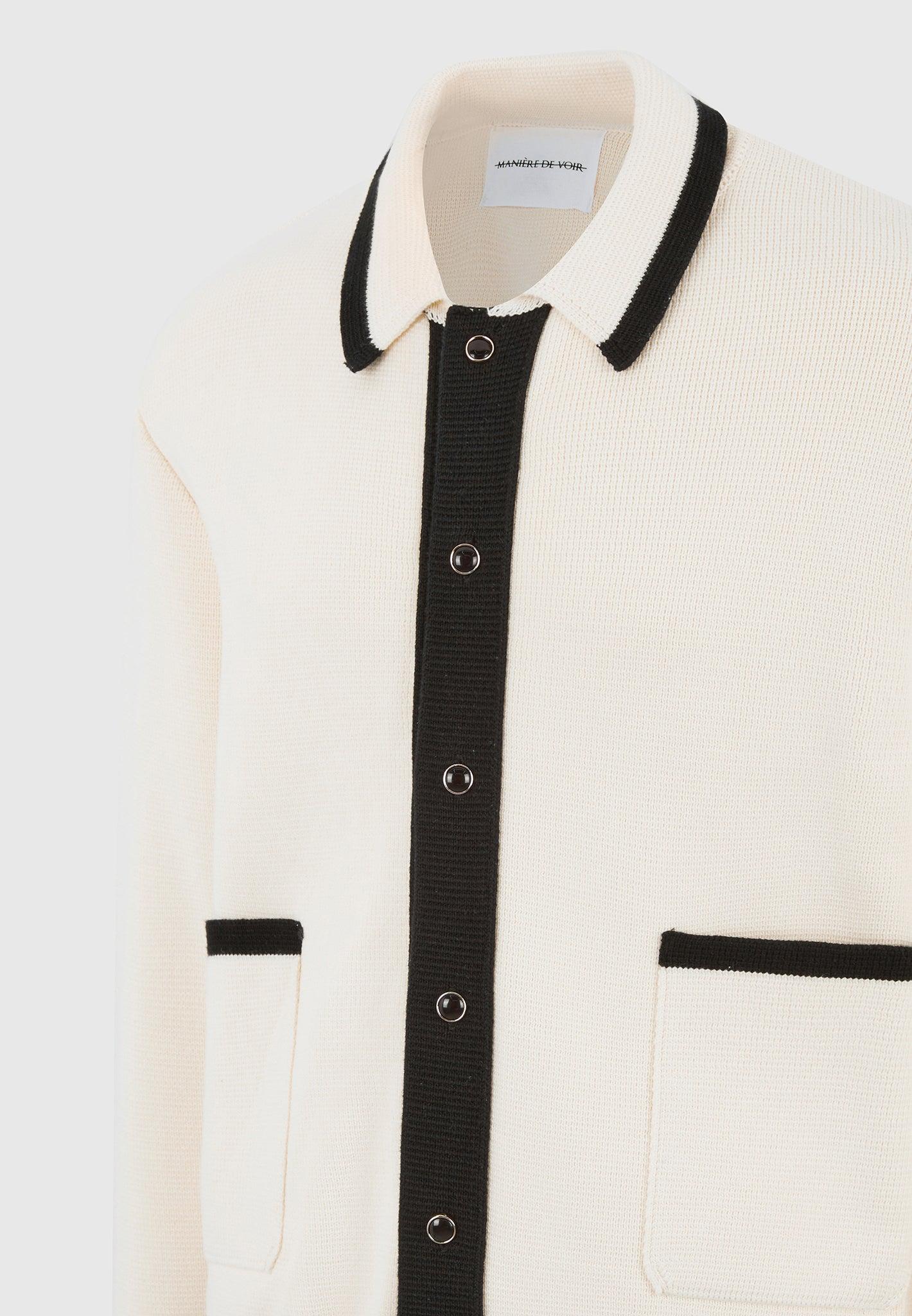 Julien - Classic Combed Cotton Knit Cardigan - Cream Male Product Image