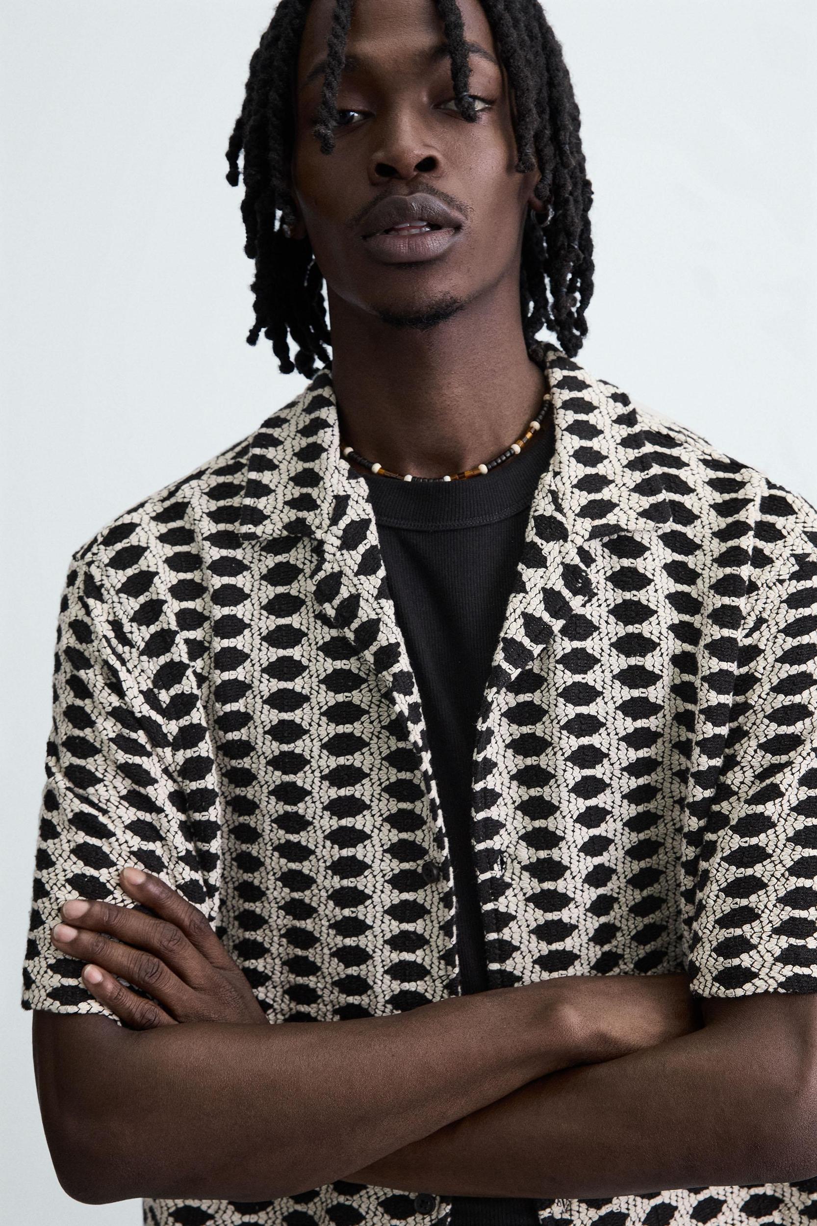 CONTRAST JACQUARD SHIRT Product Image