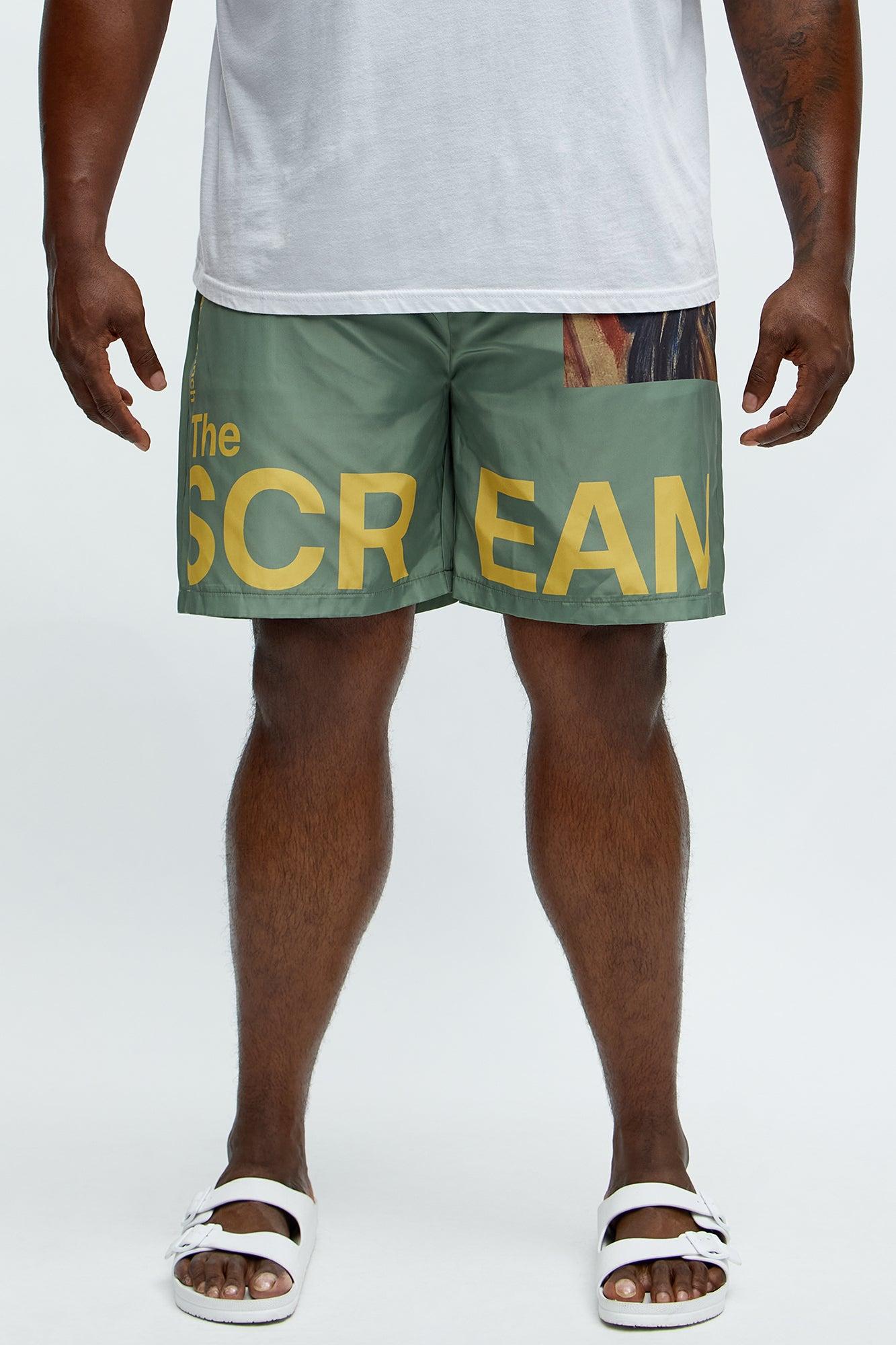 The Scream Printed Swim Trunk - Multi Color Product Image