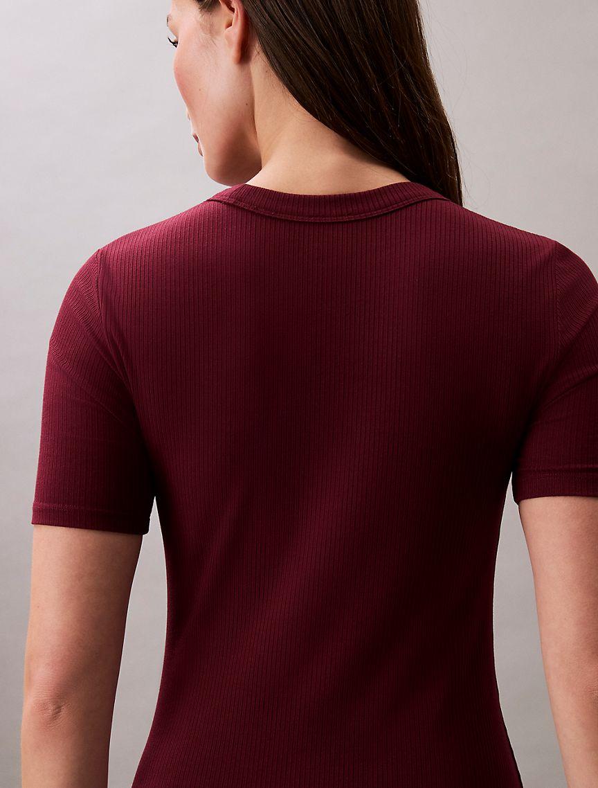 Calvin Klein Womens Modal Stretch Rib Midi Dress - Blue Product Image