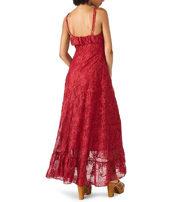 Steve Madden Irisia V-Neck Sleeveless Ruffle Dress Product Image