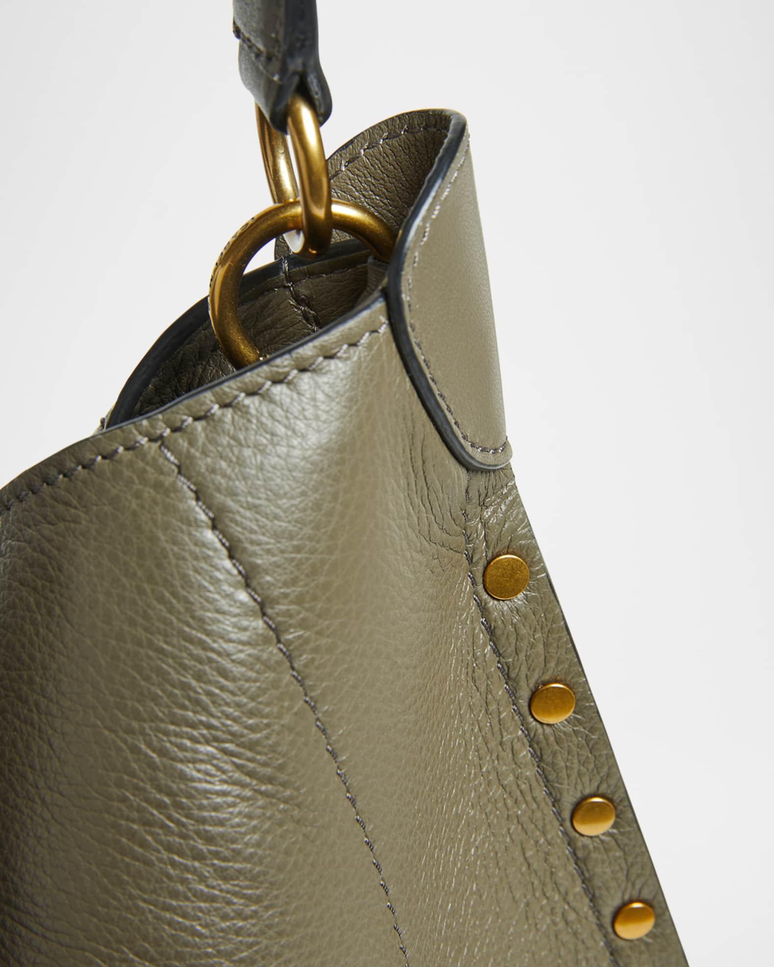 Oskan Studded Grainy Leather Shoulder Bag Product Image