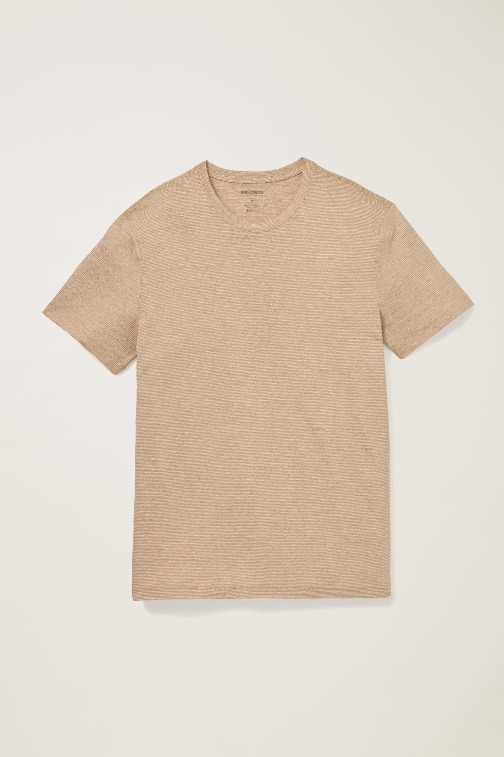 Linen Crew Neck Tee Product Image