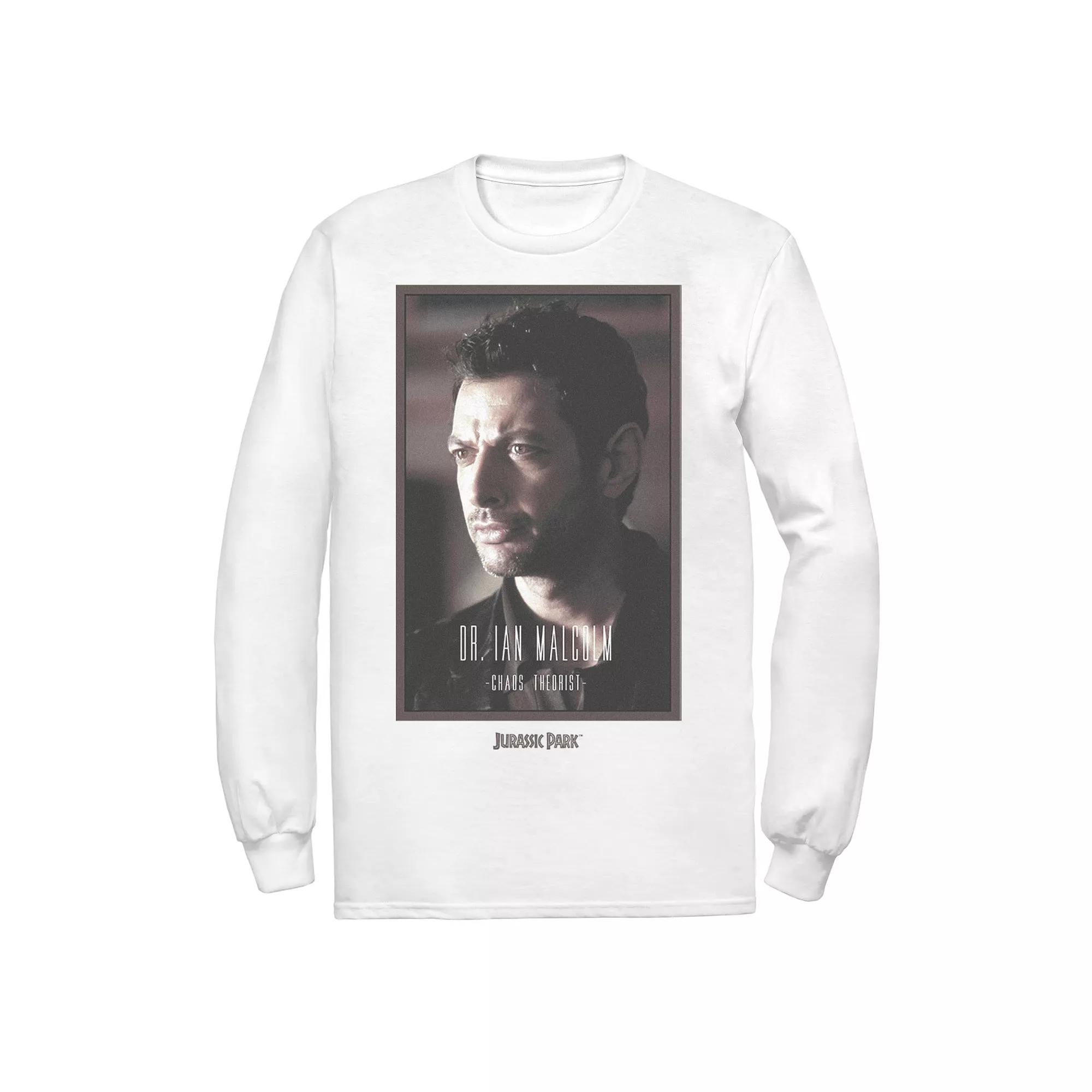 Men's Jurassic Park Dr. Ian Malcolm Chaos Theorist Long Sleeve Tee,  Product Image