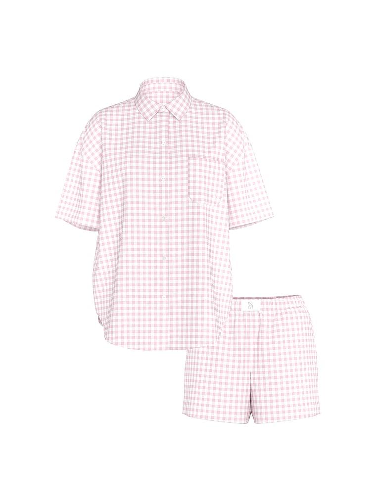 Modal-Cotton Eyelet Long Pajama Set Product Image