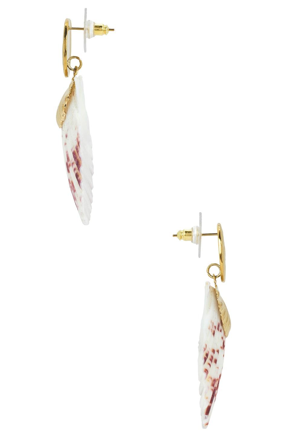 Embellished Shell Earrings petit moments Product Image