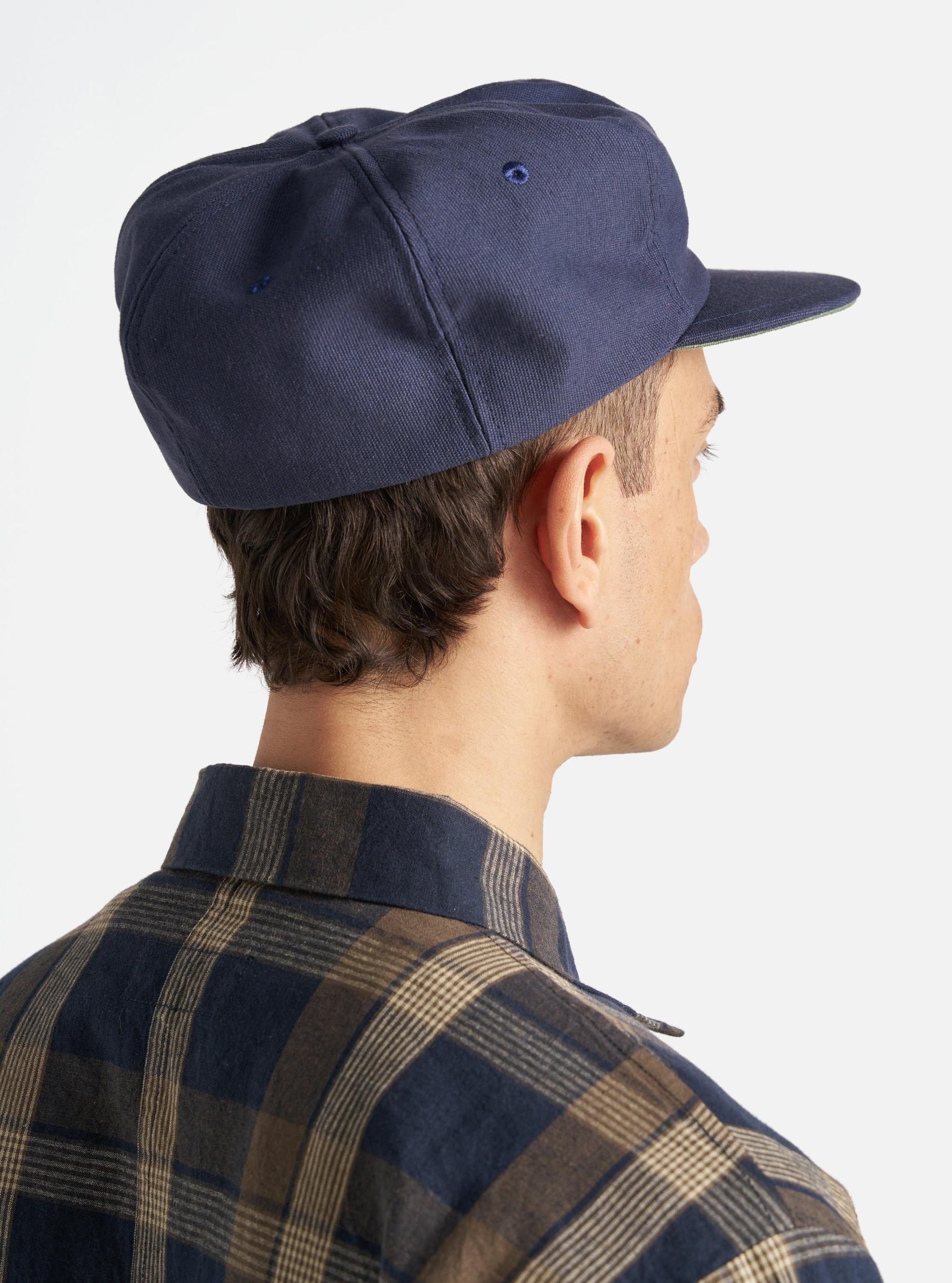 Navy Canvas Cricket Cap Product Image