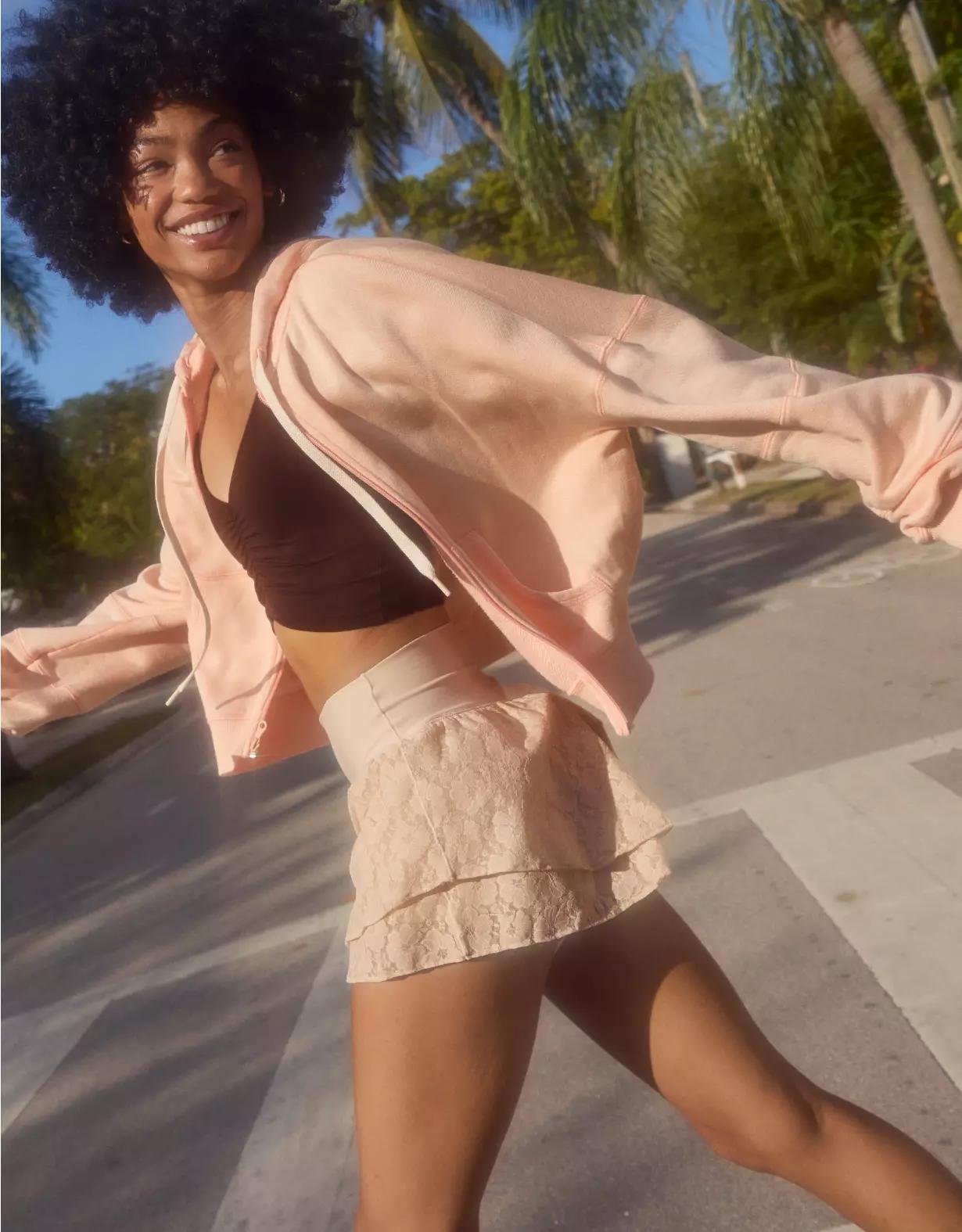 OFFLINE By Aerie Real Me Lace Flowy Short Product Image