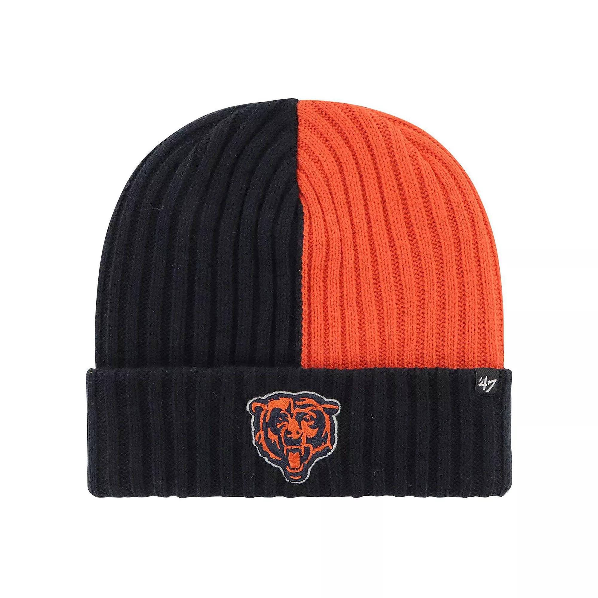 Men's '47 Navy Chicago Bears Fracture Cuffed Knit Hat, Blue Product Image