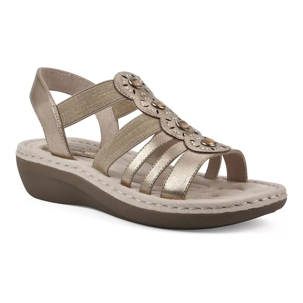 Cliffs by White Mountain Camryn Women's Comfort Sandals, Size: 7.5, Gold Grey Product Image
