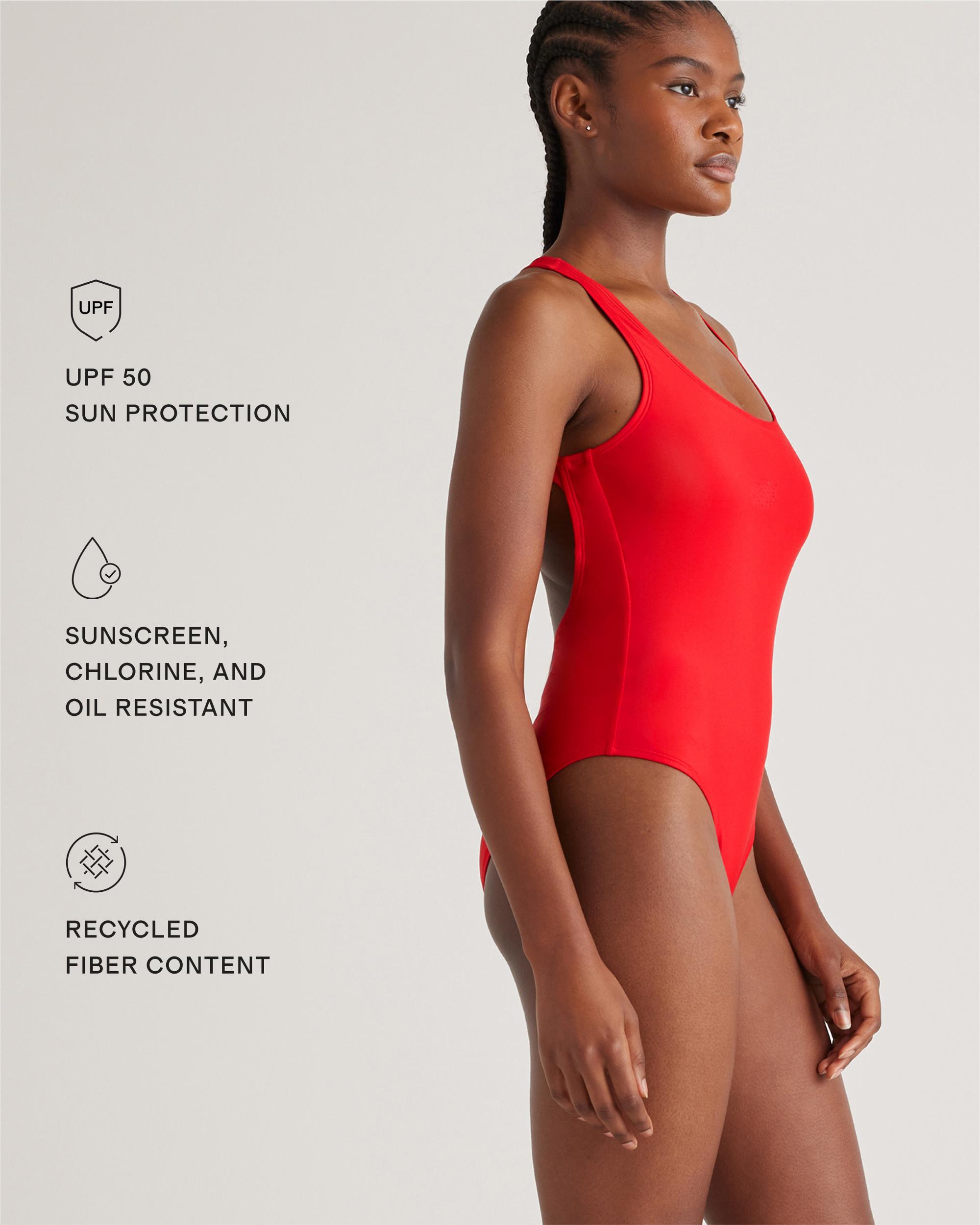 Quince | Women's Italian Cross-Back One-Piece Swimsuit Size XL, 78% Recycled Polyamide, 22% Spandex Product Image