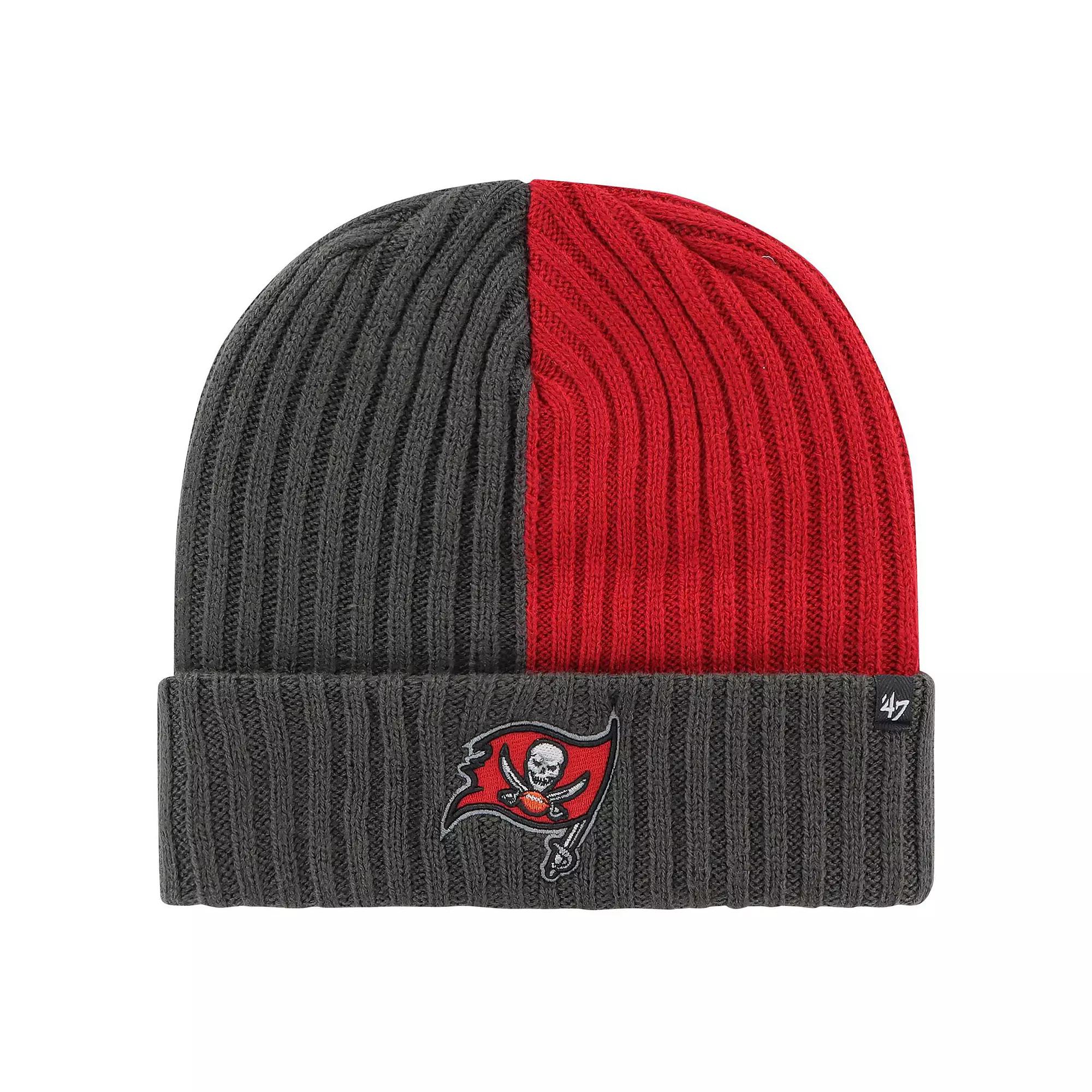 Men's '47 Pewter Tampa Bay Buccaneers Fracture Cuffed Knit Hat, Charco Product Image