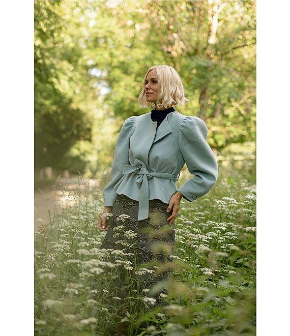 Antonio Melani x Jennifer Sumko Schwan Scroll Print Quilting Sqaure Neck Bow Tie Tank Straps A-Line Midi Dress Product Image