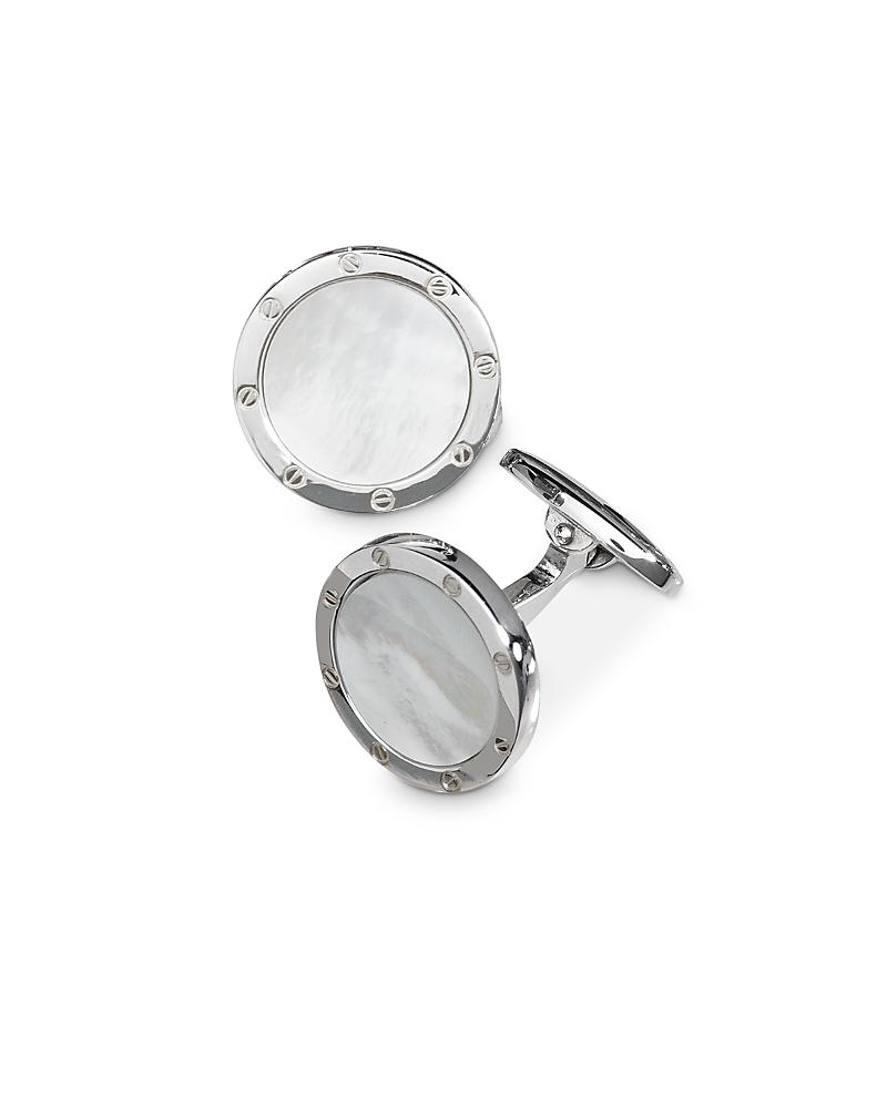 Round Mother-of-Pearl Cuff Links Product Image