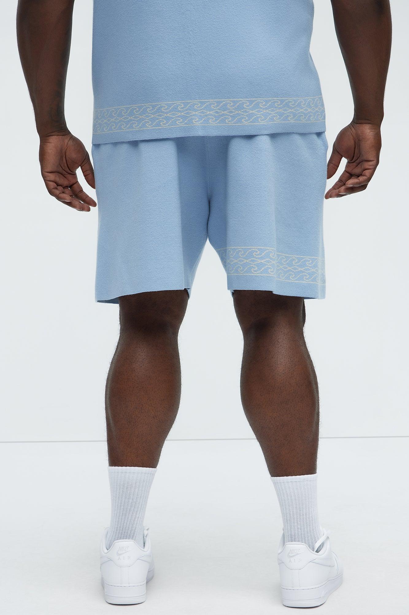 Palm Springs Knitted Relaxed Shorts - Blue/combo Product Image