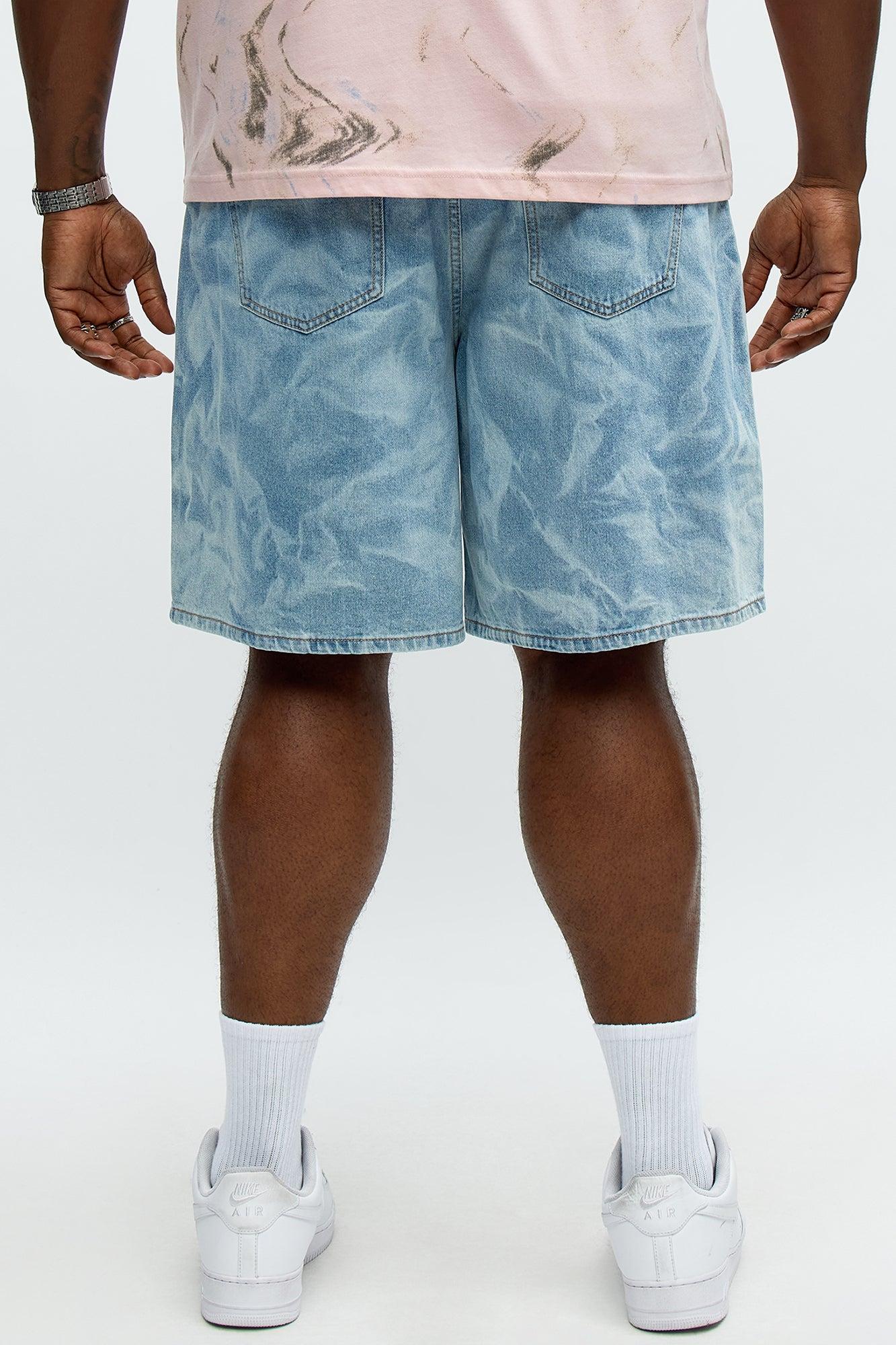Relaxed Get You There Denim Shorts - Light Blue Wash Male Product Image
