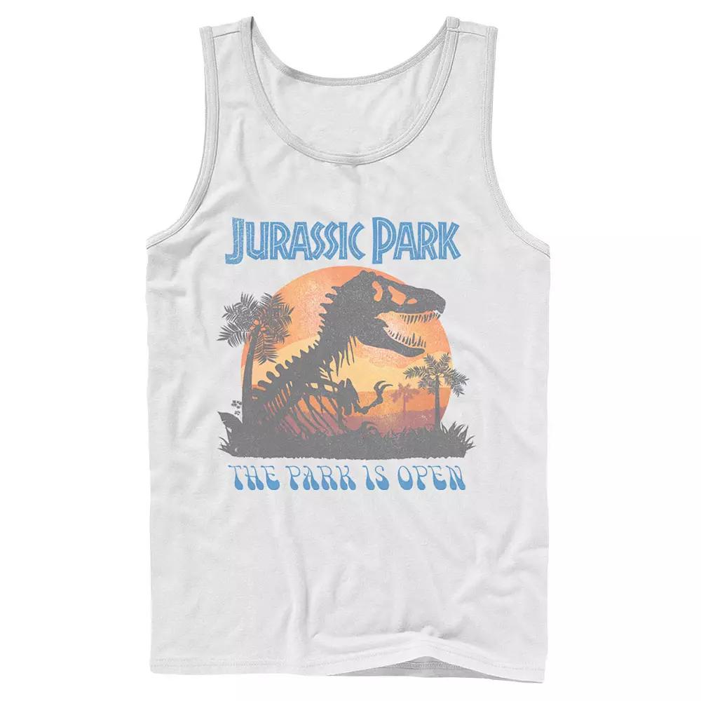 Men's Jurassic Park T Rex Sunset Portrait Tank Top,  Product Image