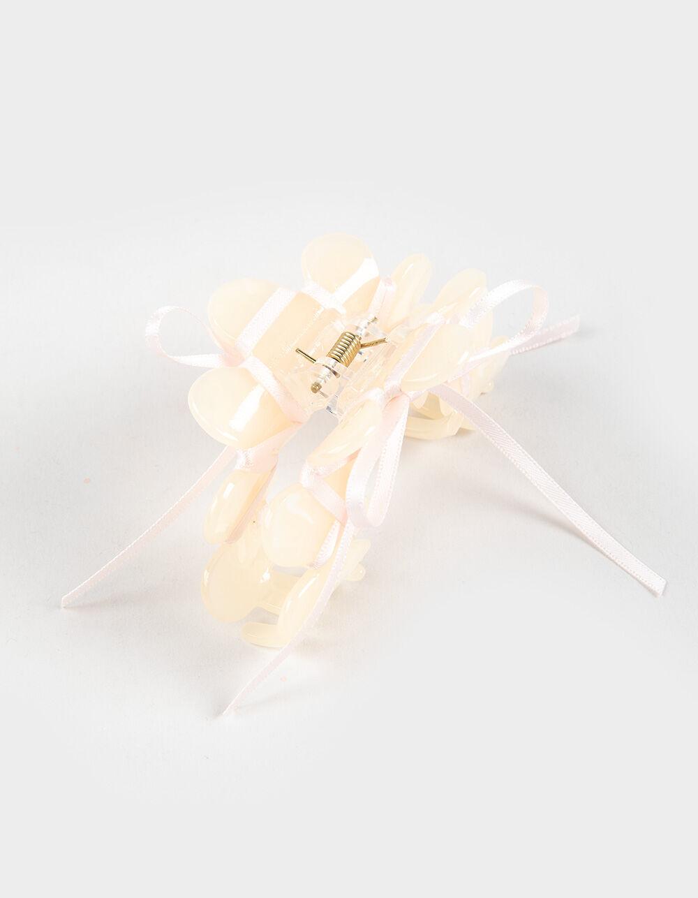 FULL TILT Satin Wrapped Bow Clip - CREAM Product Image