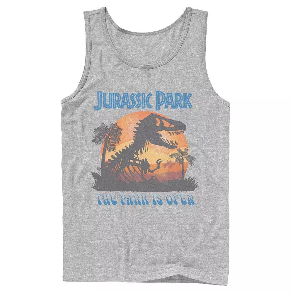Men's Jurassic Park T Rex Sunset Portrait Tank Top,  Product Image