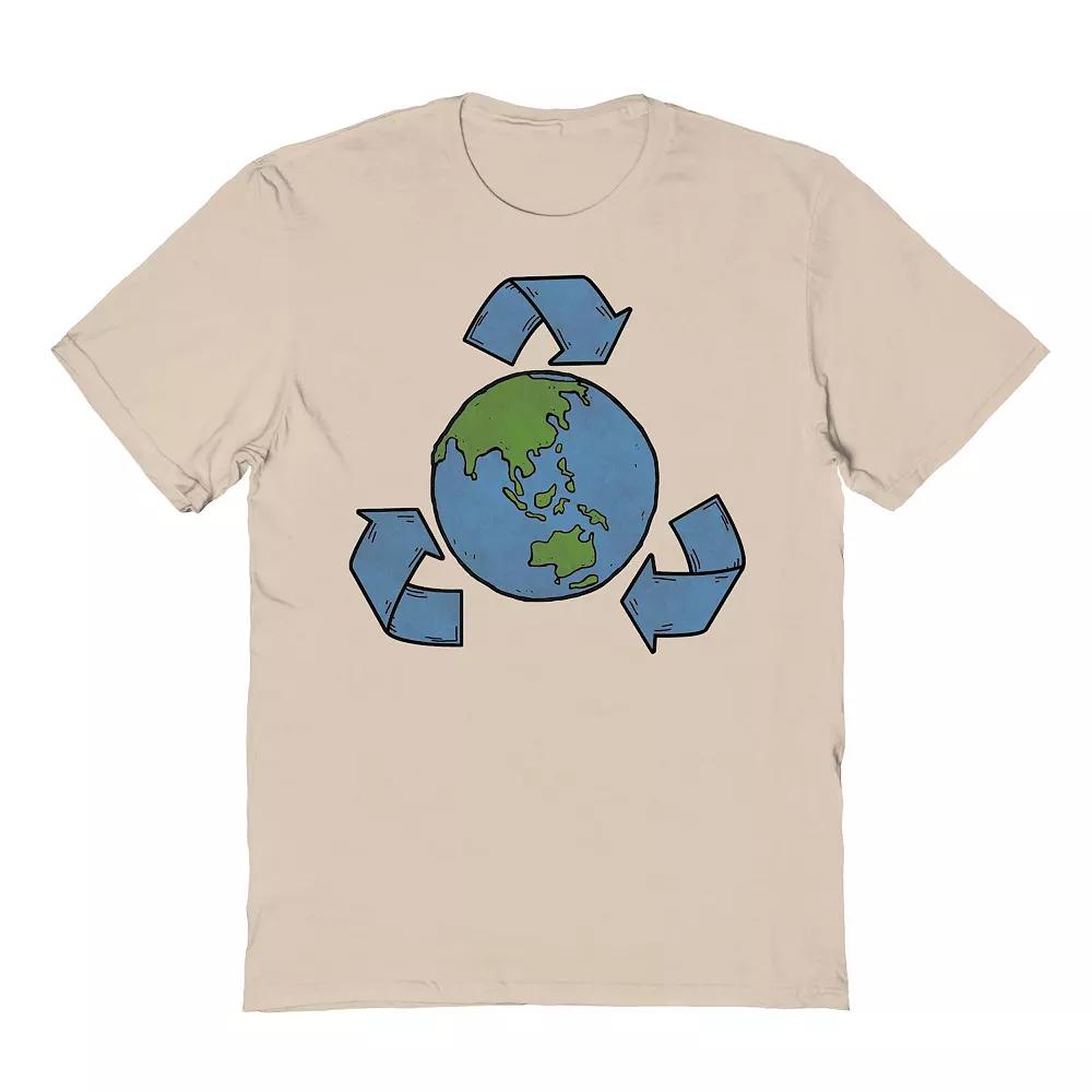 Mens Recycle The Earth Graphic Tee Brown Product Image