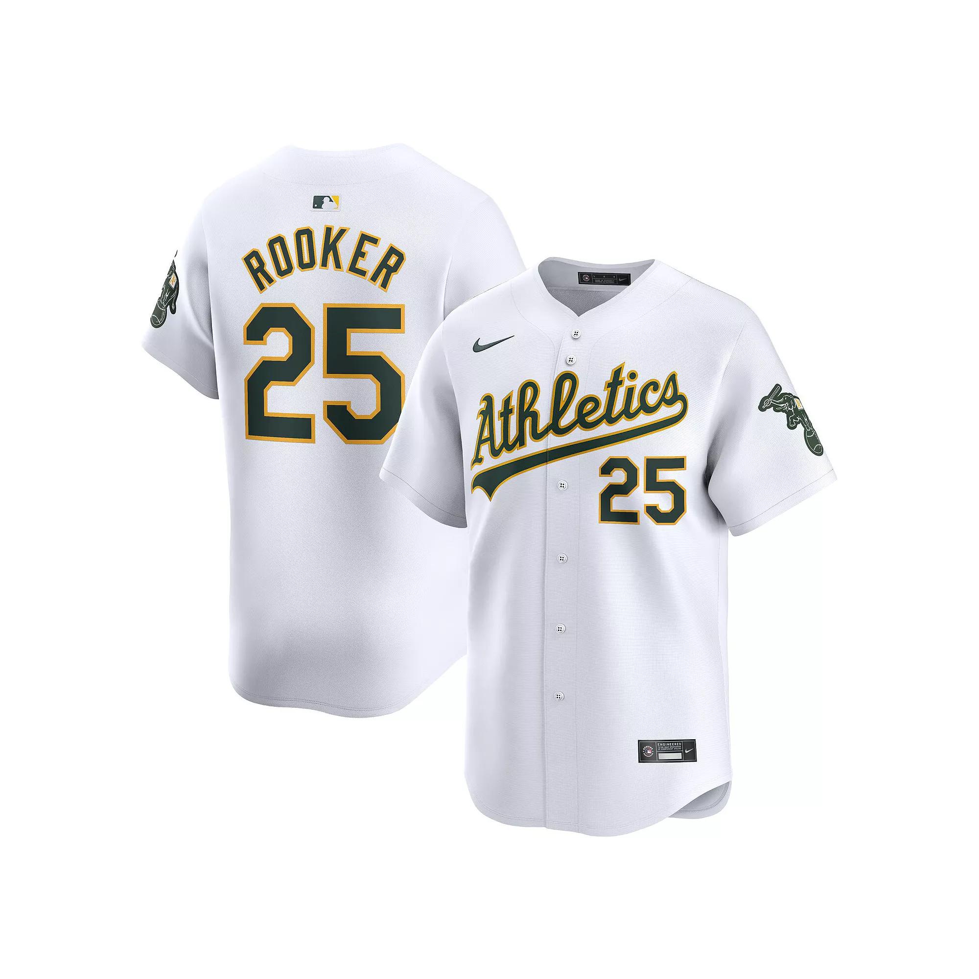 Men's Nike Brent Rooker White Oakland Athletics Home Limited Player Jersey,  Product Image