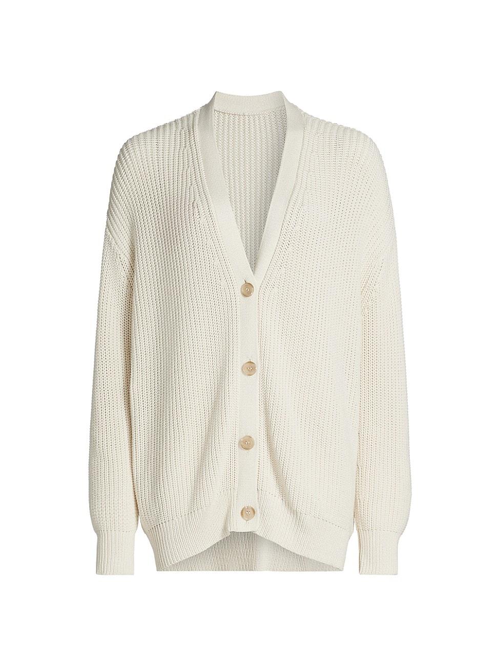 Womens Cotton Cocoon Cardigan Product Image