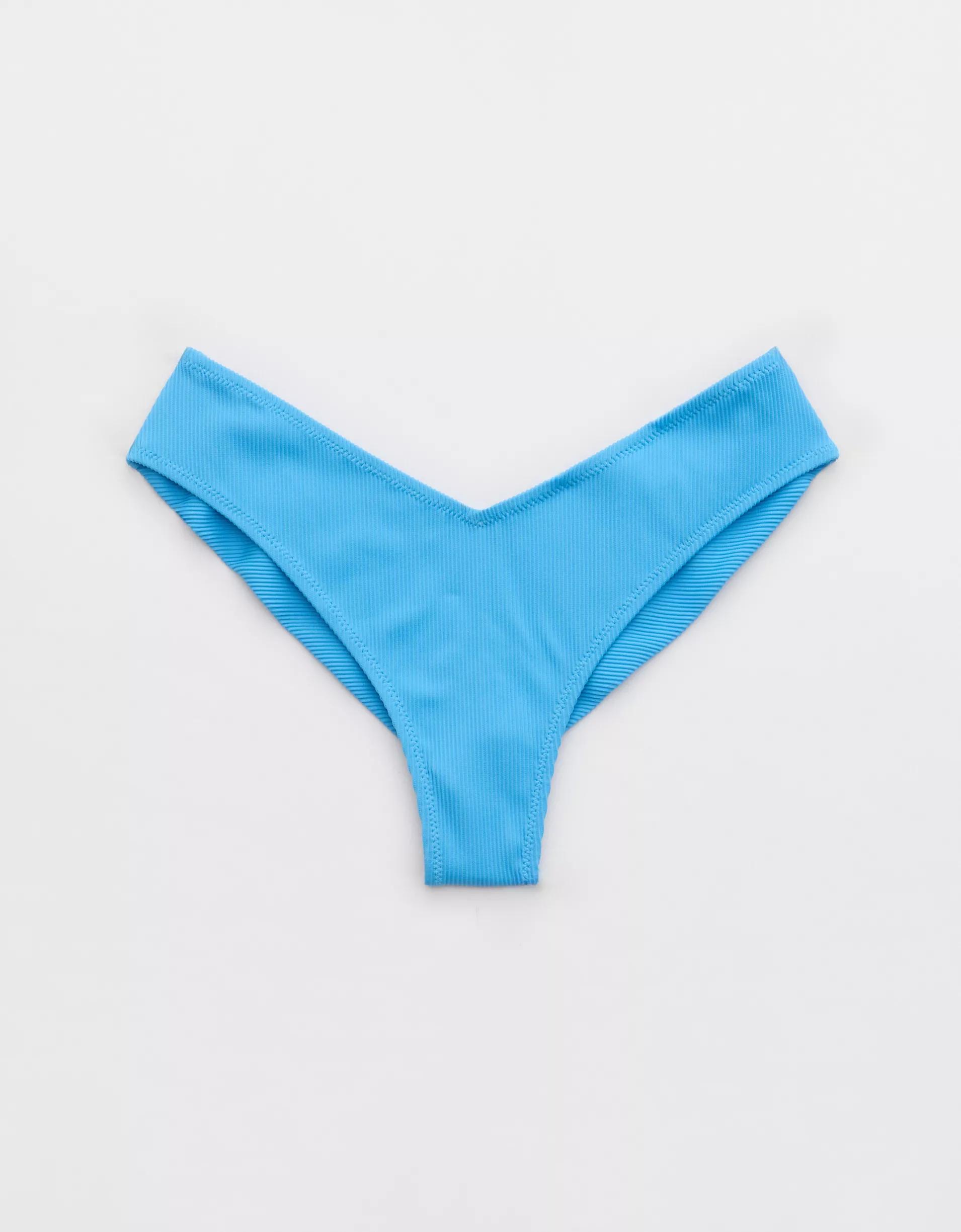 Aerie Ribbed High Leg Bikini Bottom Product Image