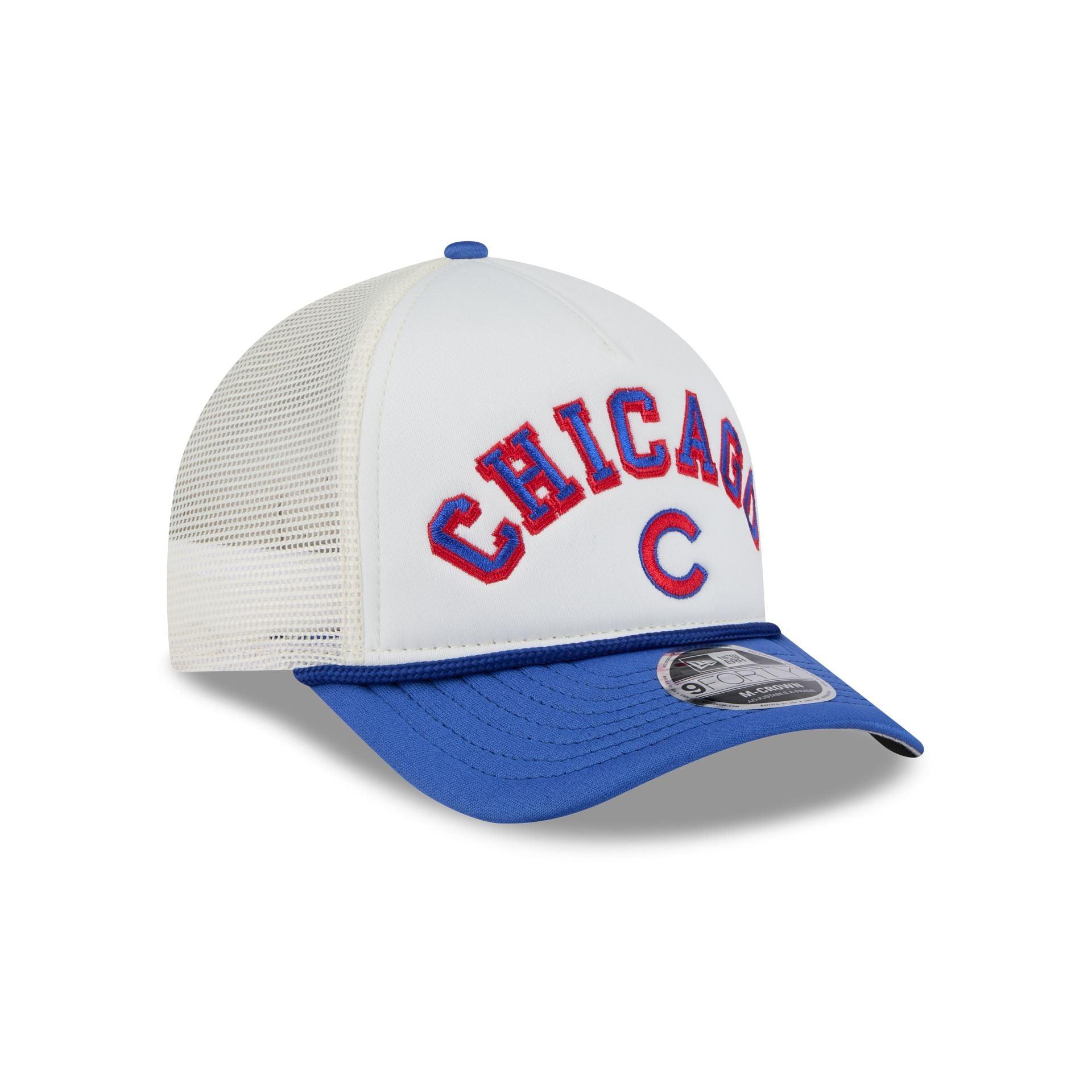 Chicago Cubs Chrome Arch 9FORTY M-Crown A-Frame Trucker Hat Male Product Image