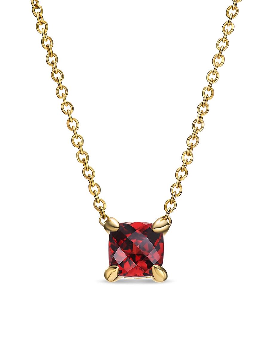 Womens Micro Chatelaine Pendant Necklace in 18K Yellow Gold Product Image