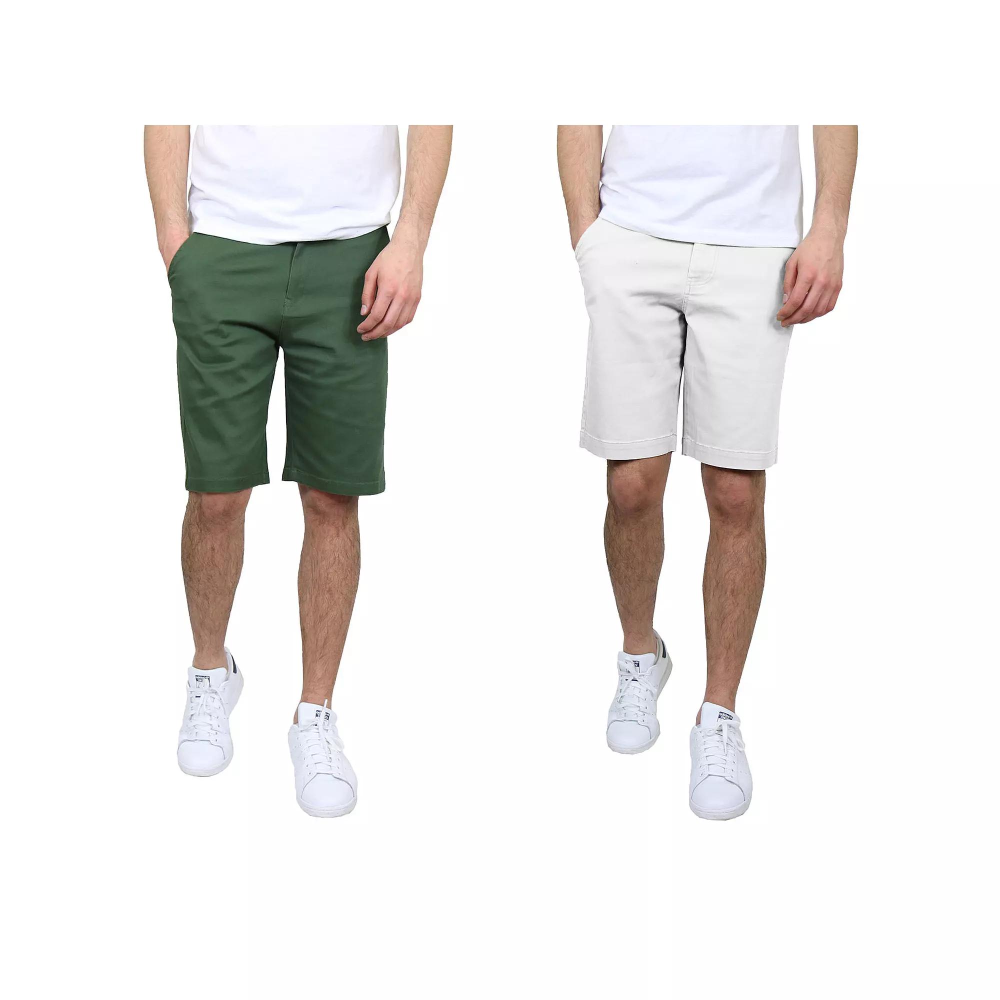 Men's Galaxy 10.5" 5-Pocket Flat-Front Slim-Fit Stretch Chino Shorts 2-Pack,  Product Image