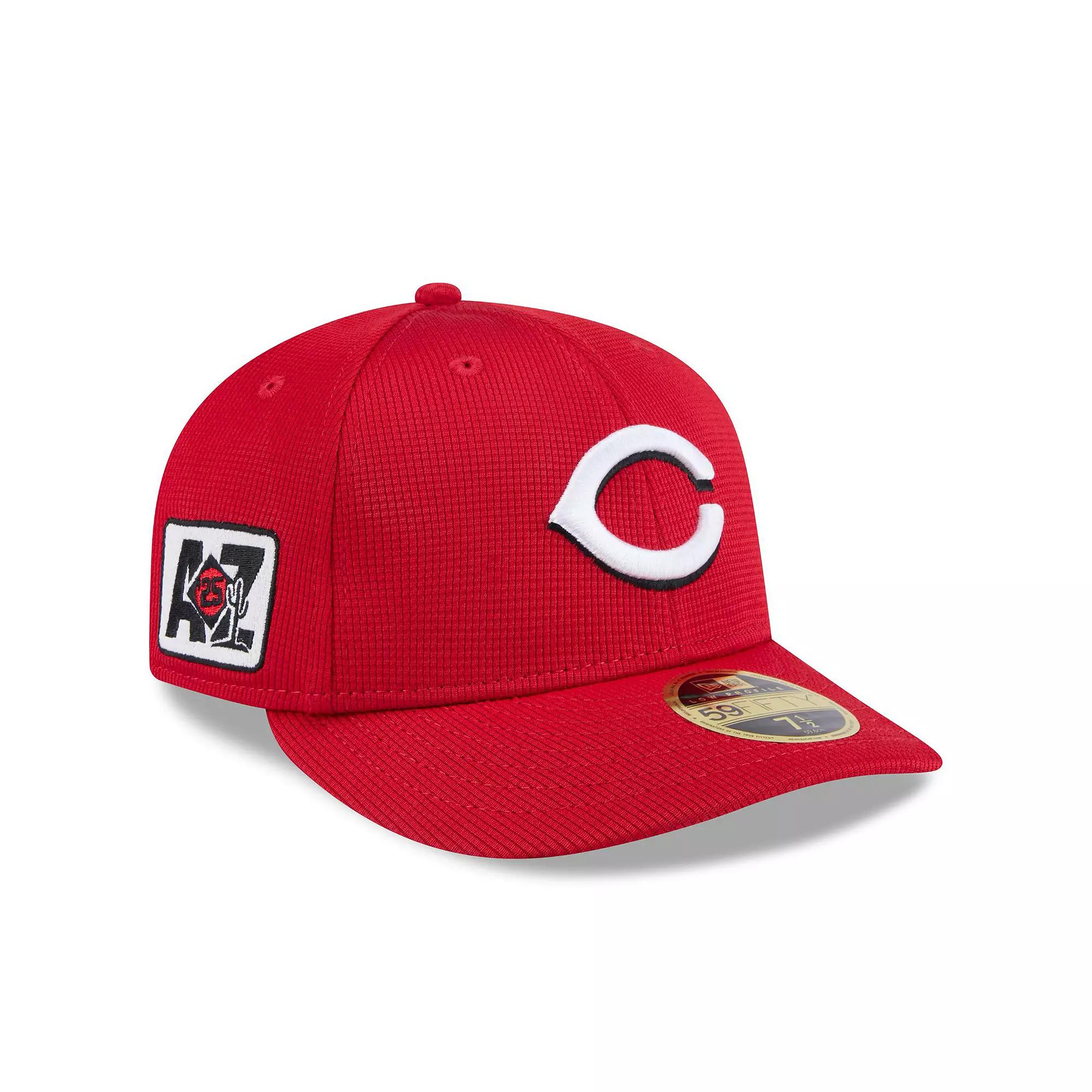 Men's New Era Red Cincinnati Reds 2025 Spring Training Low Profile 59FIFTY Fitted Hat,  Product Image