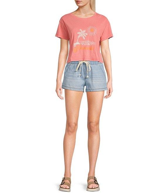 Roxy Paraiso Short Sleeve Cropped Graphic T-Shirt Product Image