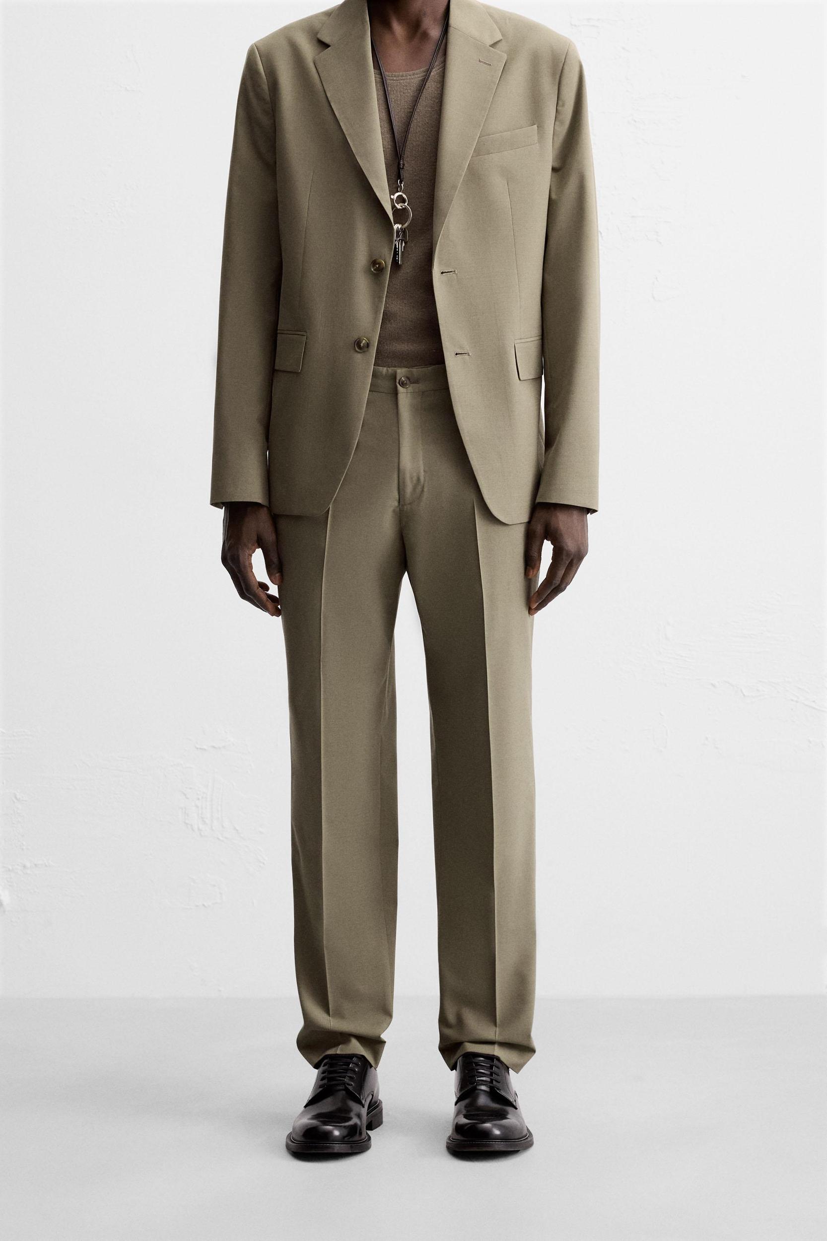 TEXTURED SUIT PANTS Product Image