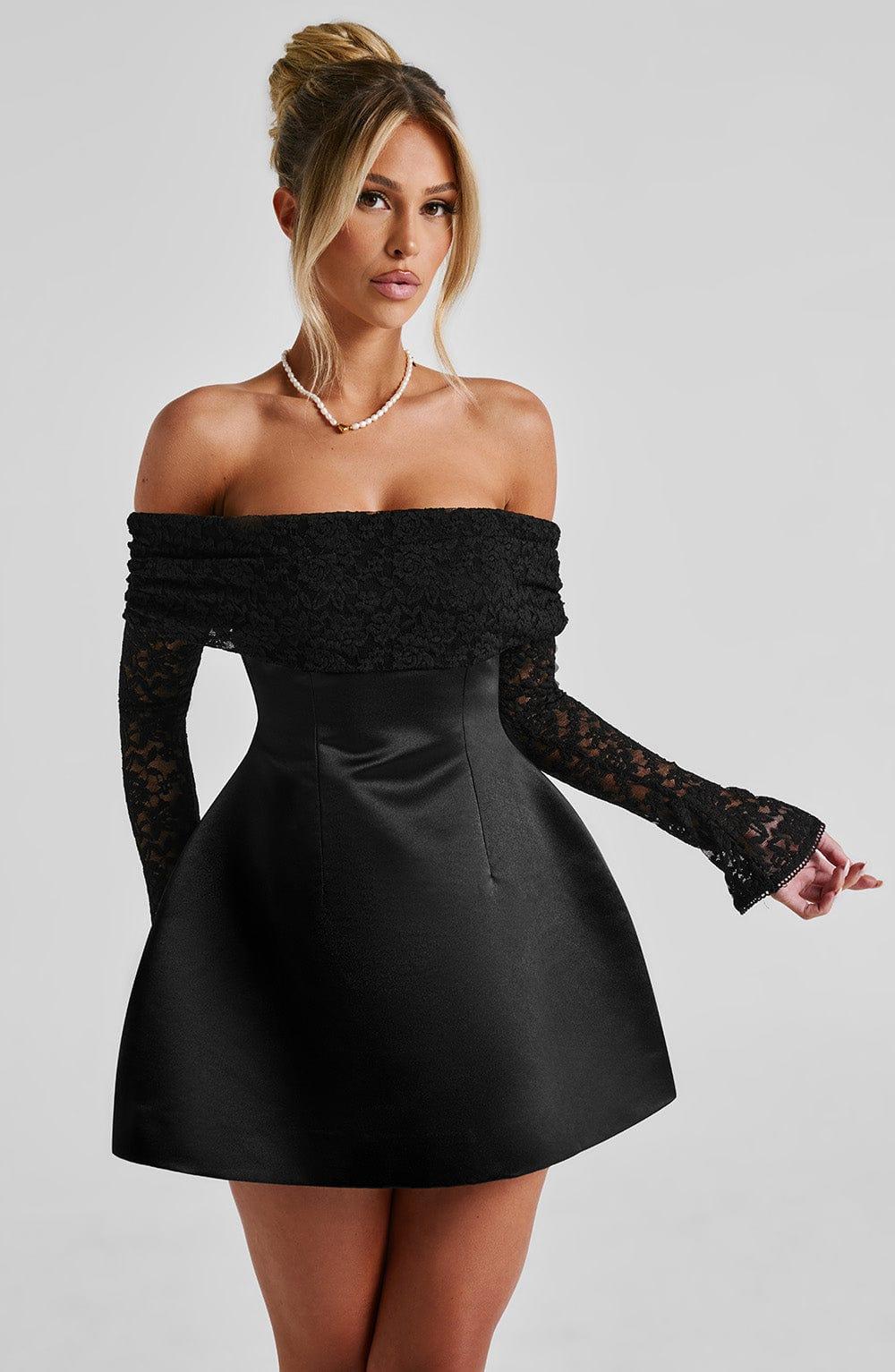 Georgianna Mini Dress - Black Product Image