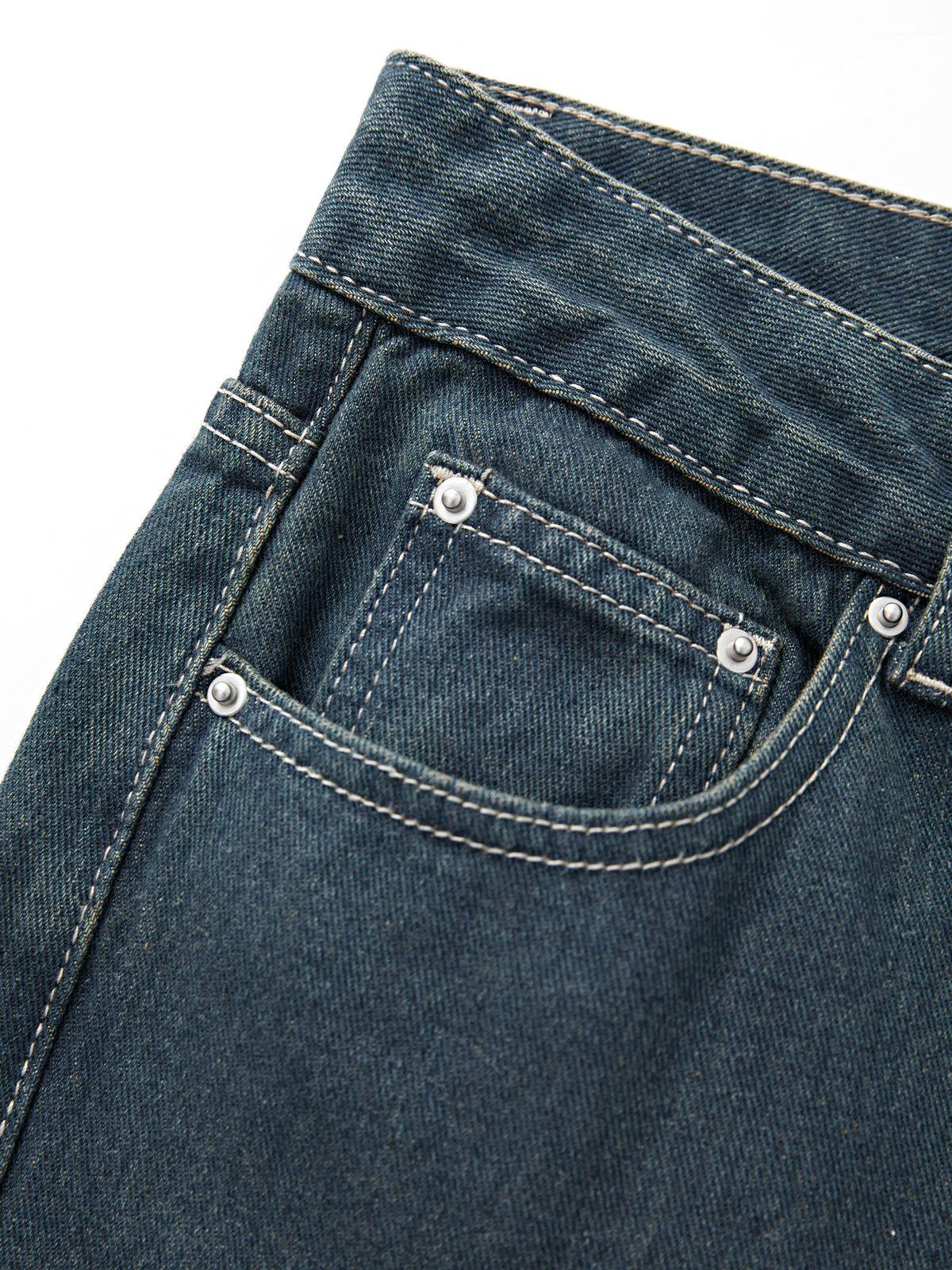 Vintage Blue Wash Boyfriend Jeans Product Image