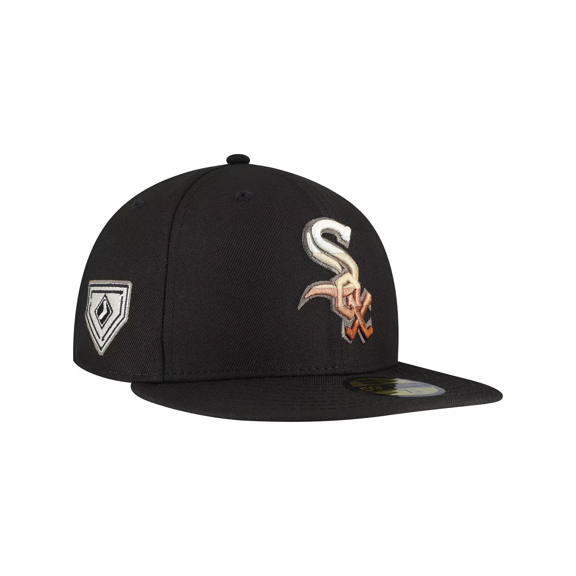 Men's New Era Black Chicago White Sox Dune Gradient Side Patch 59FIFTY Fitted Hat,  Product Image