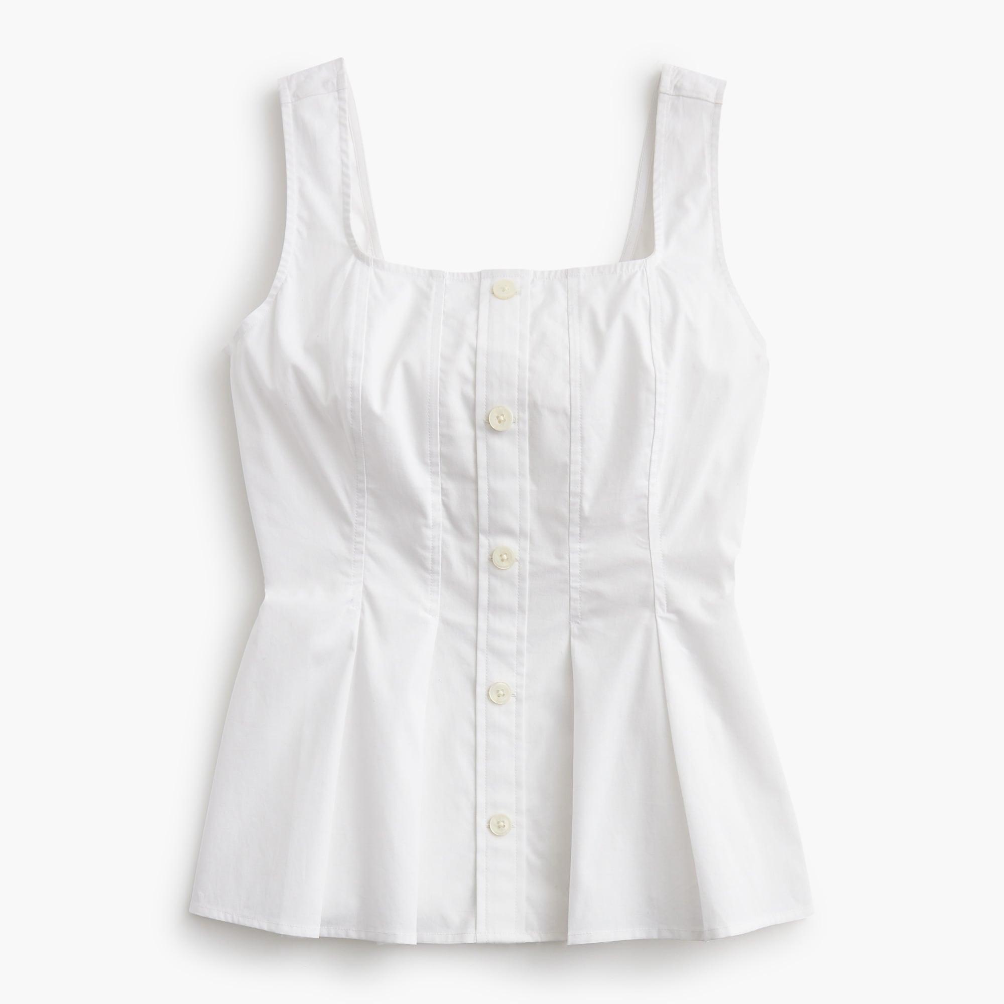 Sleeveless button-up peplum top Product Image
