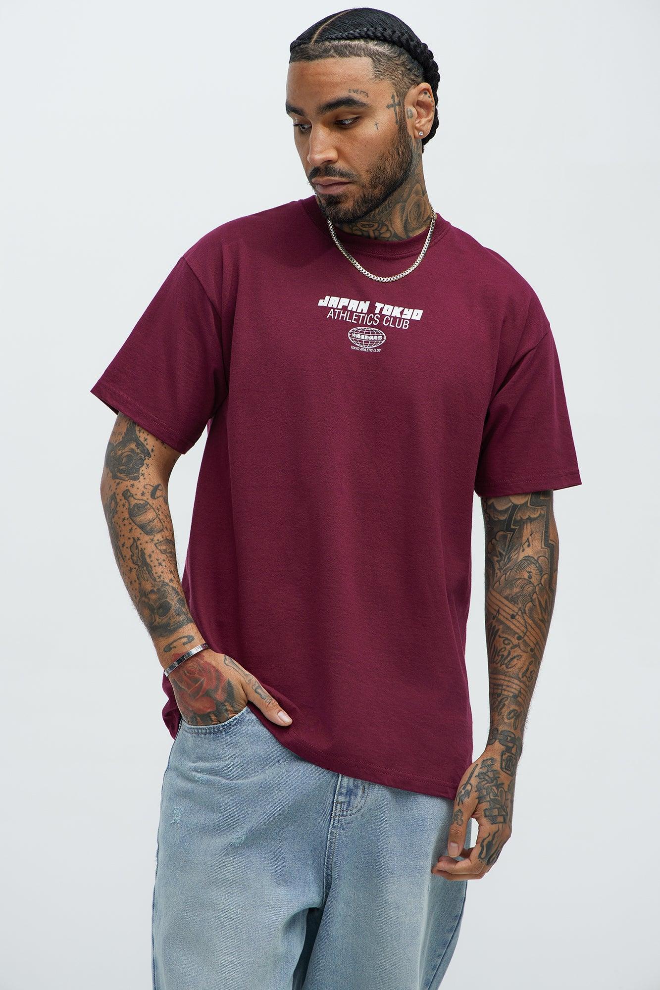 Japan Tokyo Athletics Club Short Sleeve Tee - Burgundy Product Image